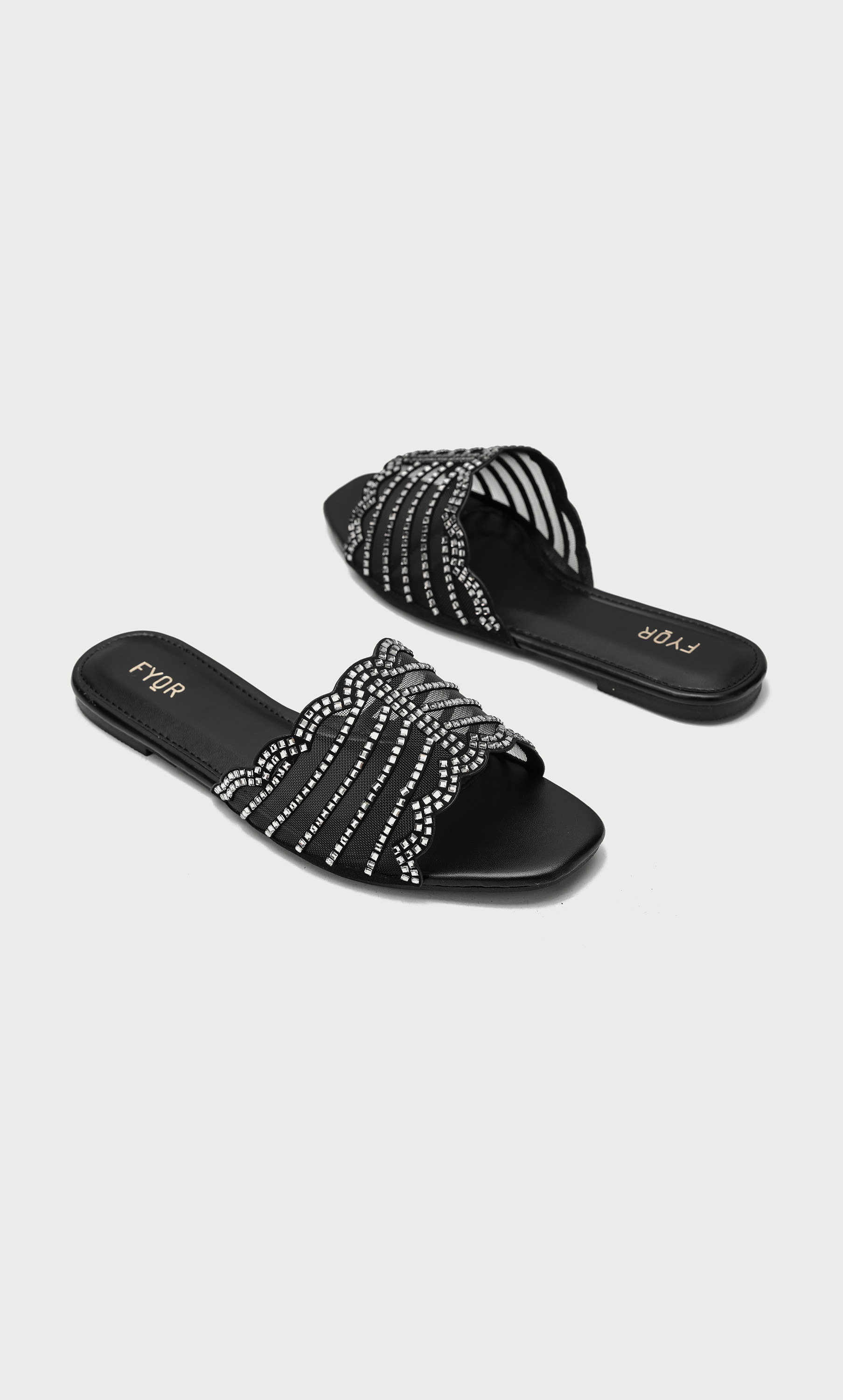 FYOR Women Embellished Flat Sandals MY 258-women-shoes-sandals-flats-image-2