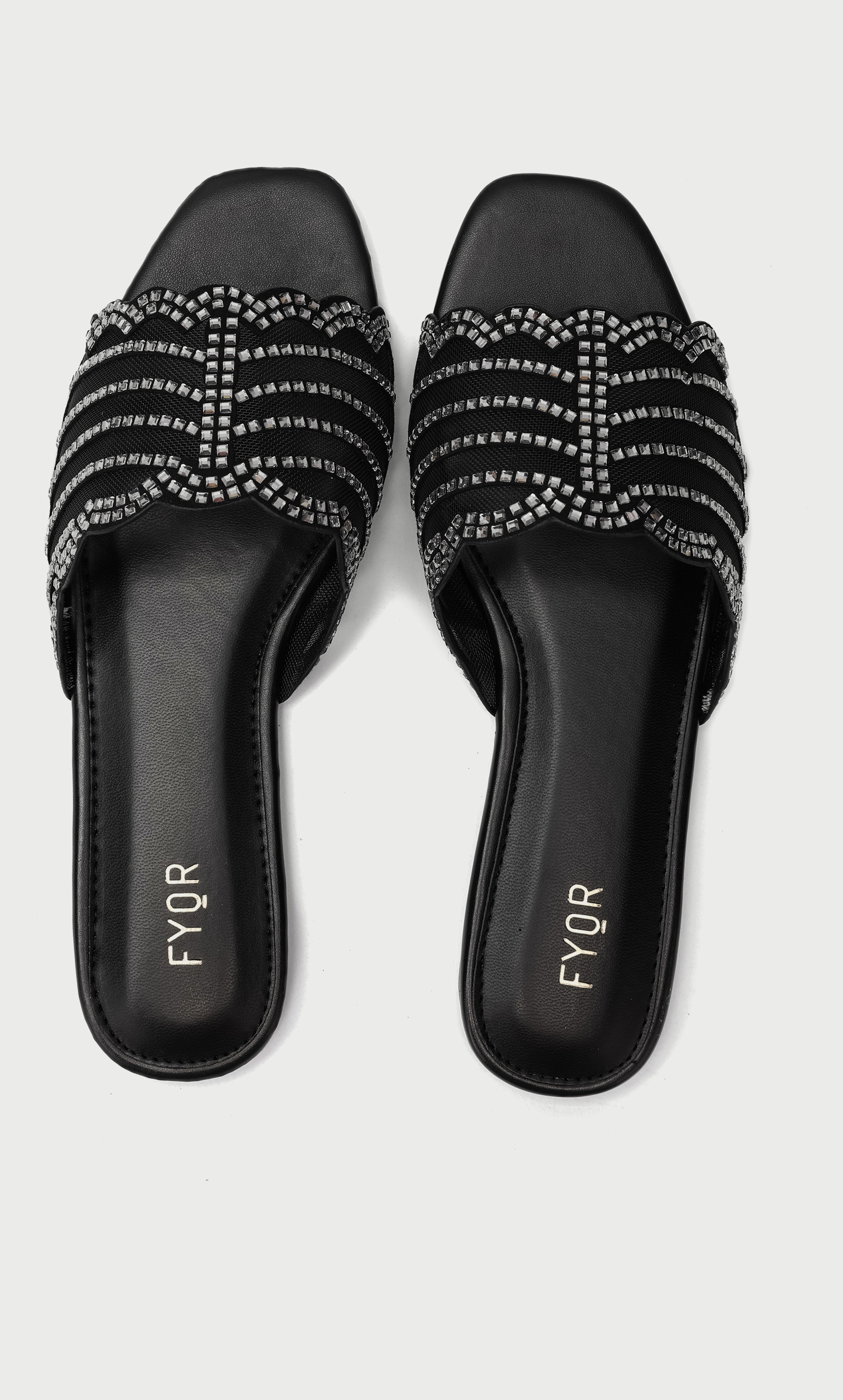 FYOR Women Embellished Flat Sandals MY 258-women-shoes-sandals-flats-image-4