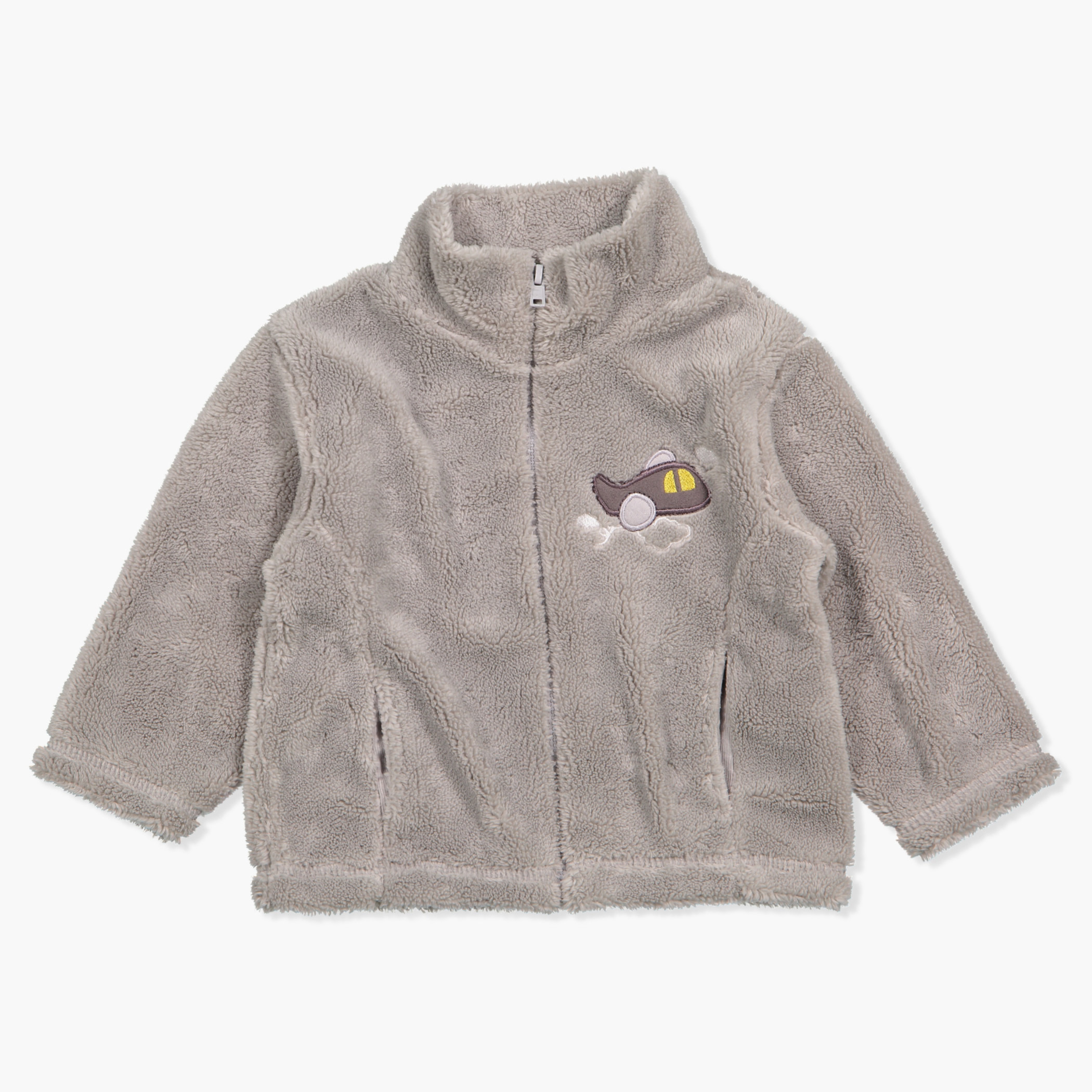 Juniors Plush Long Sleeves Jacket -baby-boys-clothing-winterwear-jumpersandcardigans-image-1