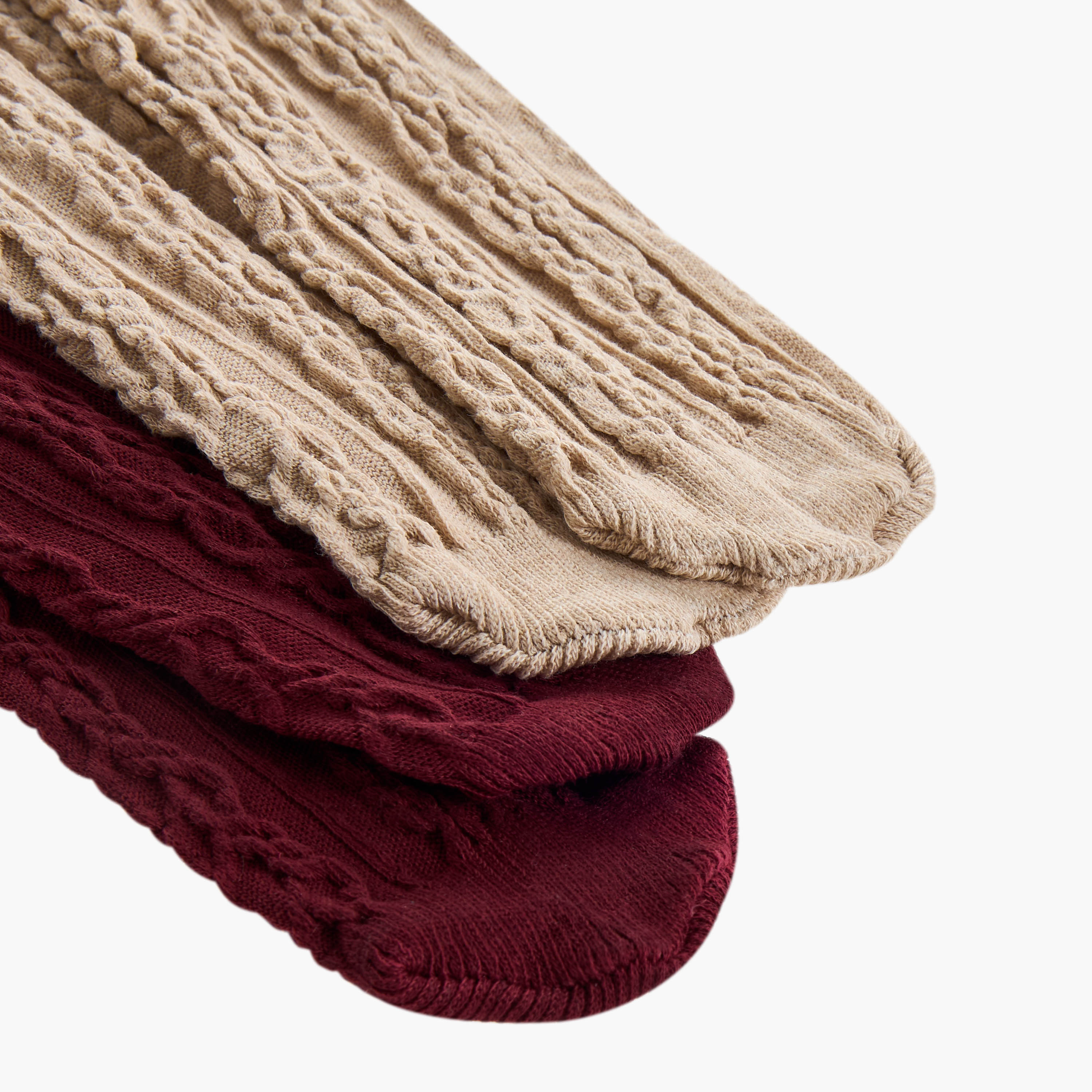 جوارب طويلة بارزة الملمس من ليتل ميسي - طقم من قطعتين-girls-accessories-socks-image-4