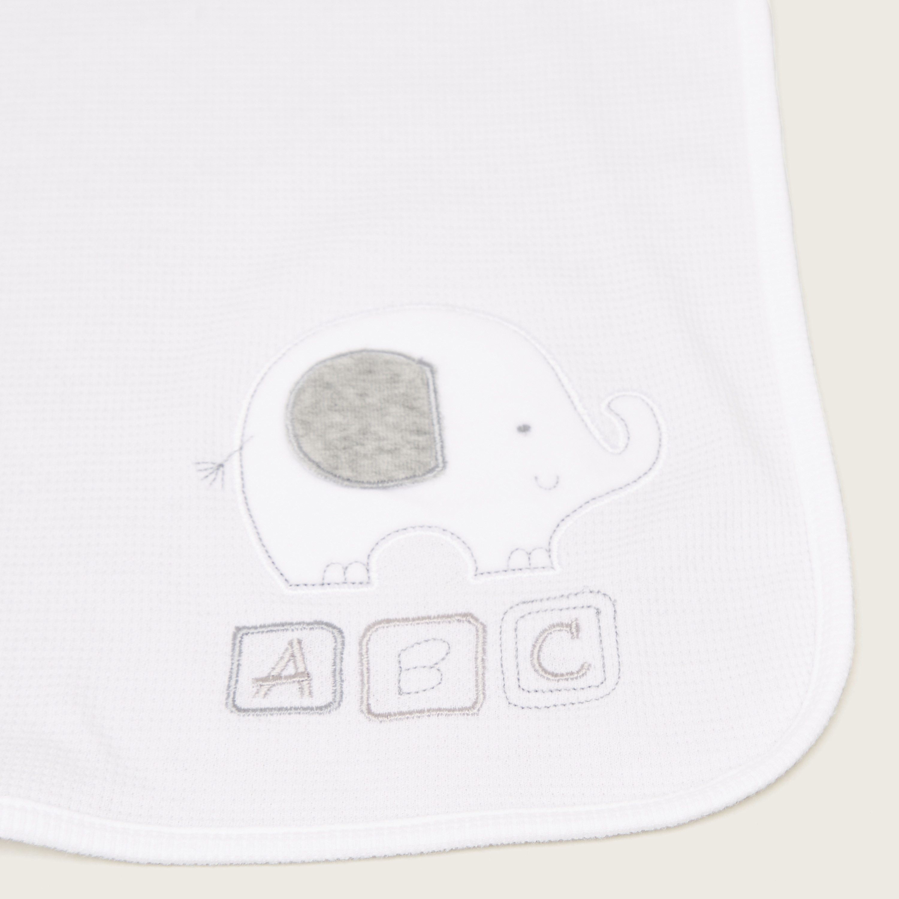 Juniors Elephant Embroidered Detail Thermal Blanket - 76x102 cms-baby-nursery-blanketsandswaddles-blanketsandquilts-image-2