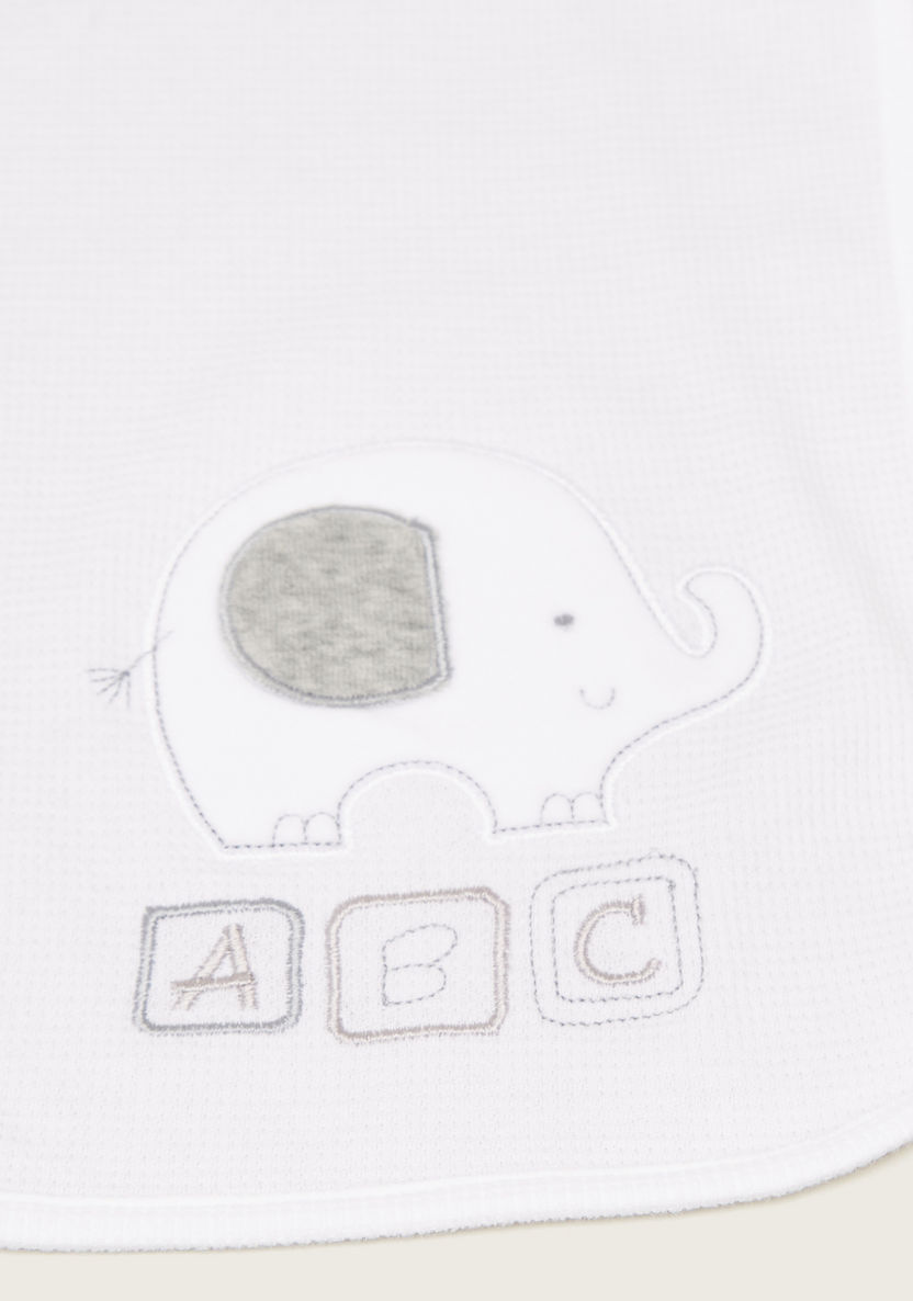 Juniors Elephant Embroidered Detail Thermal Blanket - 76x102 cms-Blankets and Throws-image-1