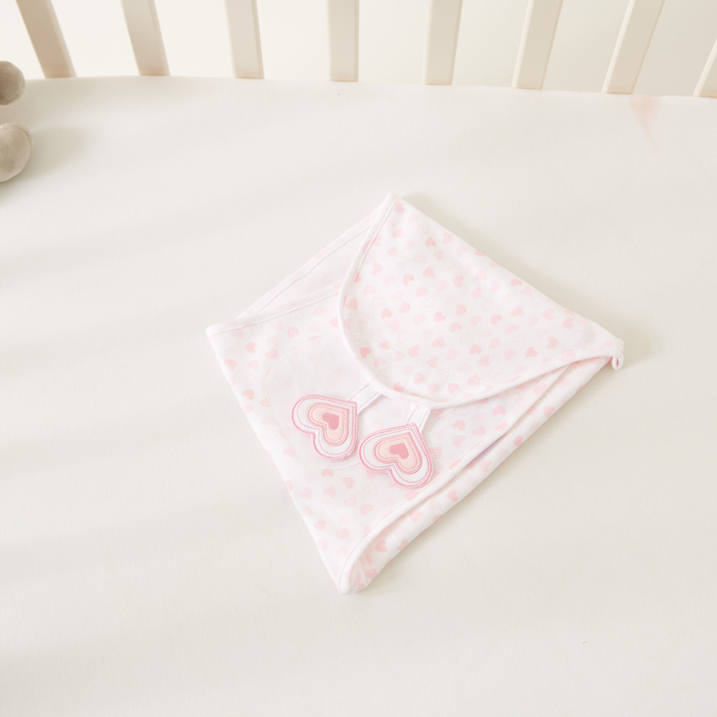 Juniors Heart Print Swaddle Wrap-baby-nursery-blanketsandswaddles-swaddlesandsleepingbags-image-3