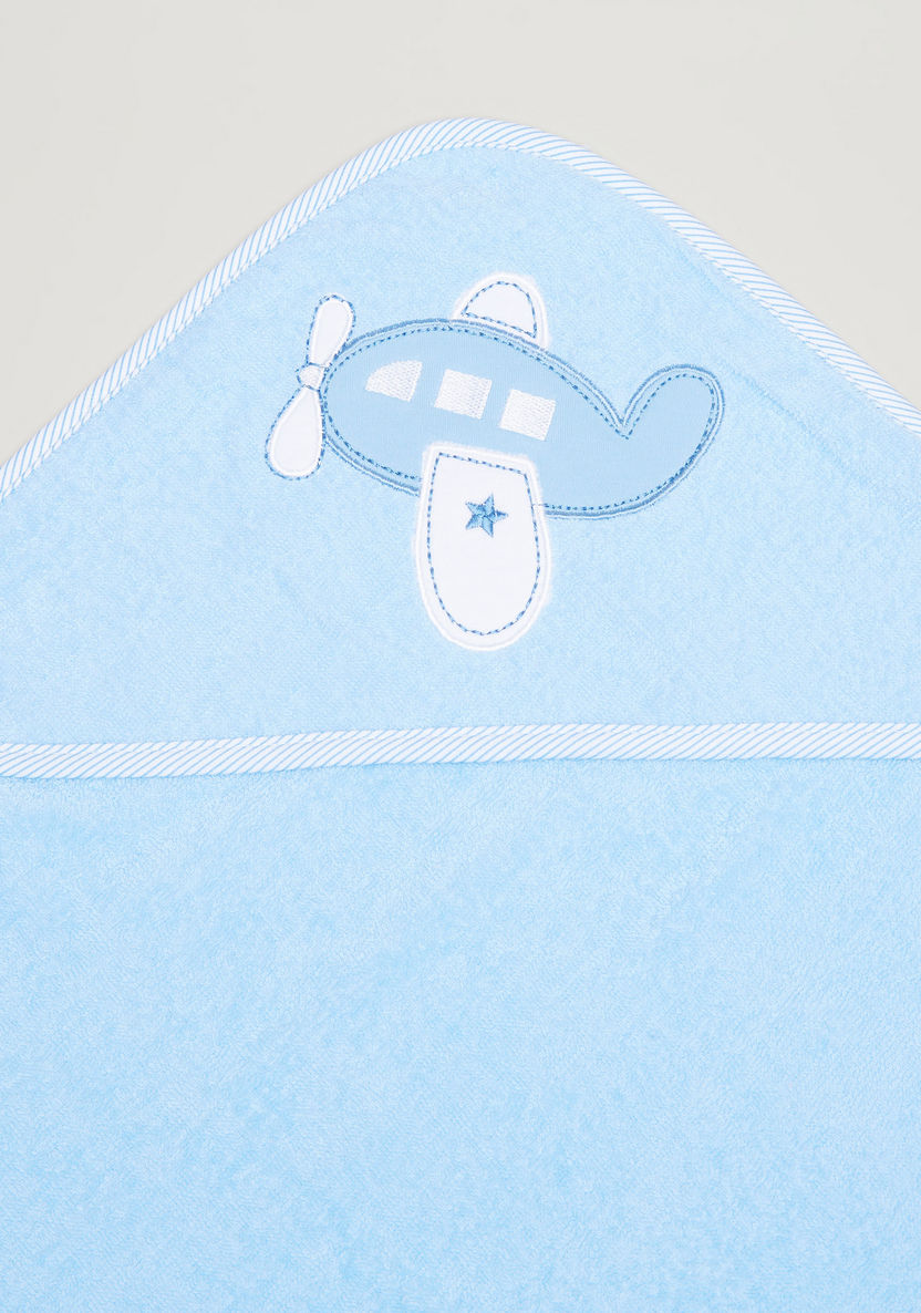 Juniors Textured Hooded Towel with Mitten-Towels and Flannels-image-1