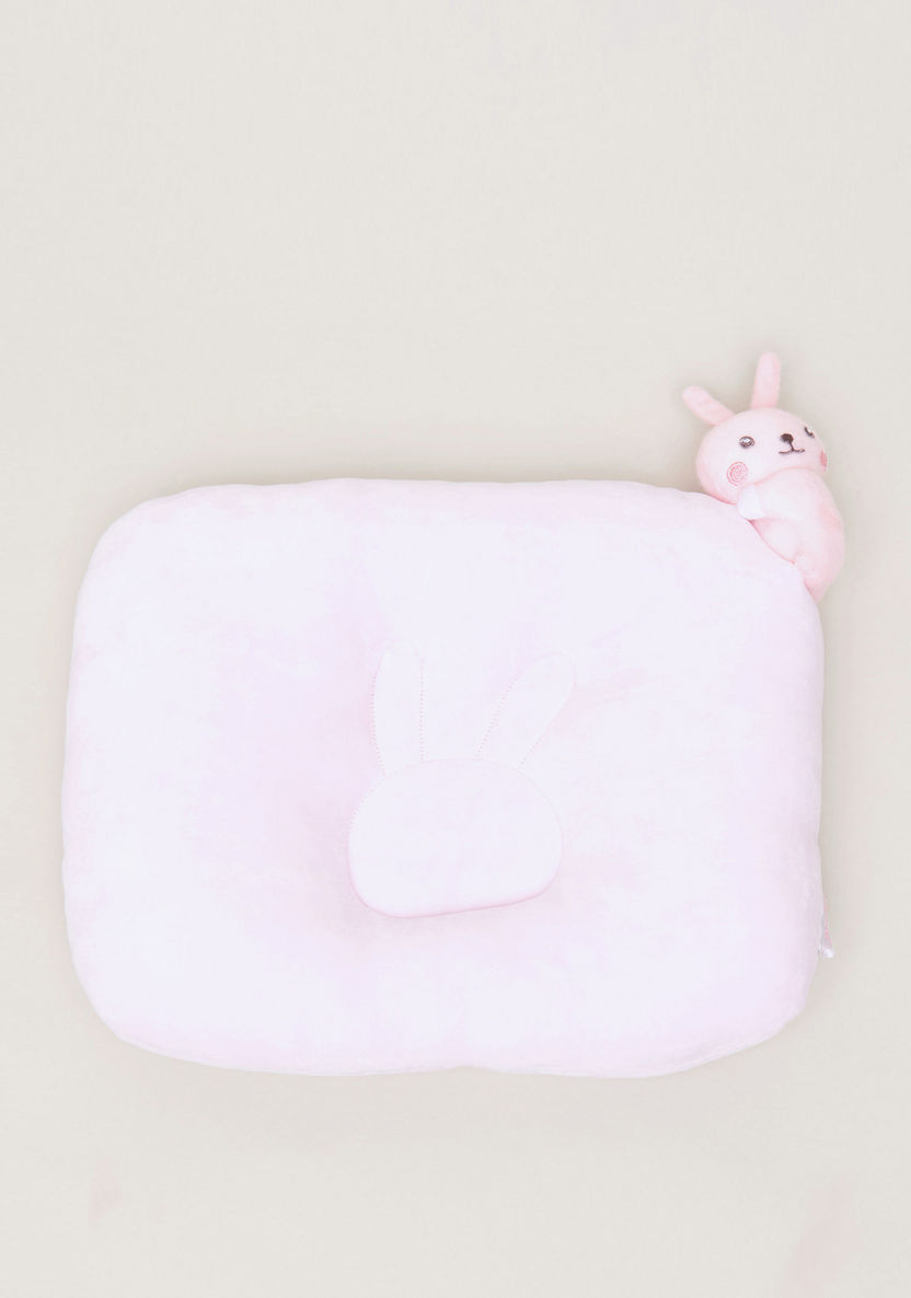 Juniors Textured Pillow with Bunny Applique Detail-Baby Bedding-image-1
