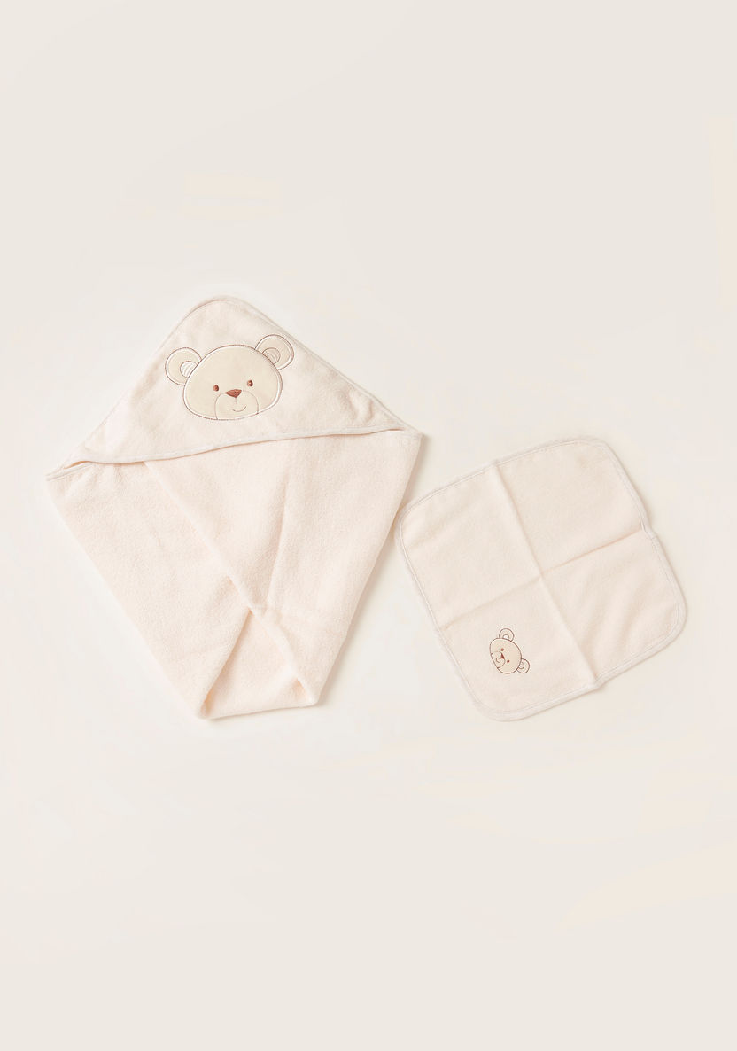Giggles Embroidered 4-Piece Hooded Bathrobe and Towel Set-Towels and Flannels-image-1