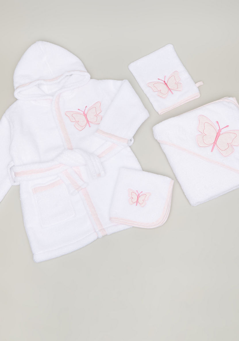 Giggles Textured 4-Piece Bathrobe Set-Towels and Flannels-image-0
