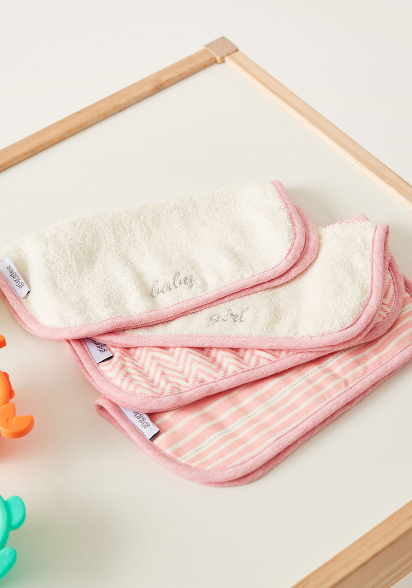 Giggles 4-Piece Textured Wash Cloth Set - 25x25 cms-Towels and Flannels-image-3