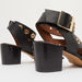 Textured Cross Strap Sandals with Block Heels-Women%27s Heel Sandals-thumbnailMobile-6