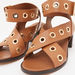 Textured Cross Strap Sandals with Block Heels-Women%27s Heel Sandals-thumbnail-4