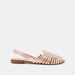 Textured Slip-On Slide Sandals with Elastic Back Strap-Women%27s Flat Sandals-thumbnail-0