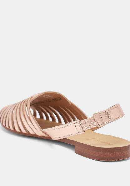 Textured Slip-On Slide Sandals with Elastic Back Strap-Women%27s Flat Sandals-image-3