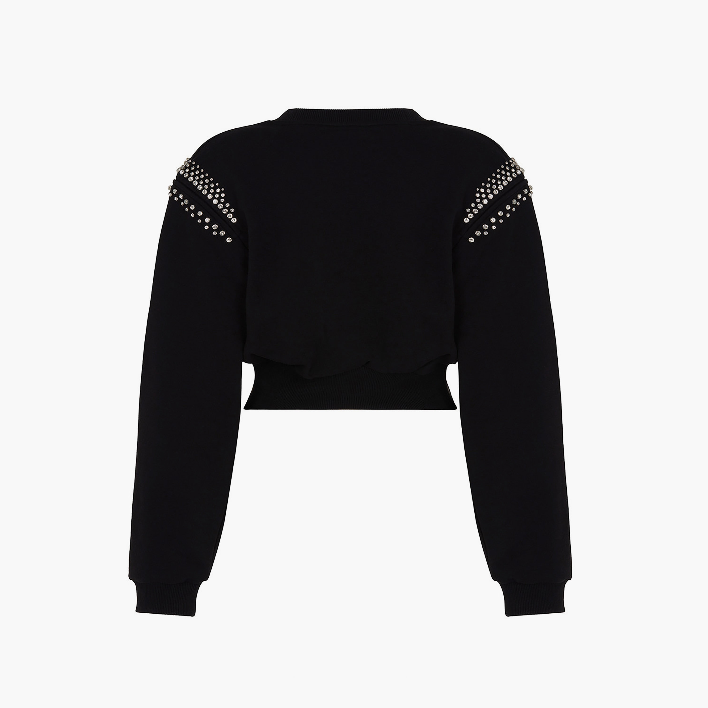 Nocturne Rhinestone Black Women's Crop Sweatshirt-women-clothing-hoodiesandsweatshirts-sweatshirts-image-6