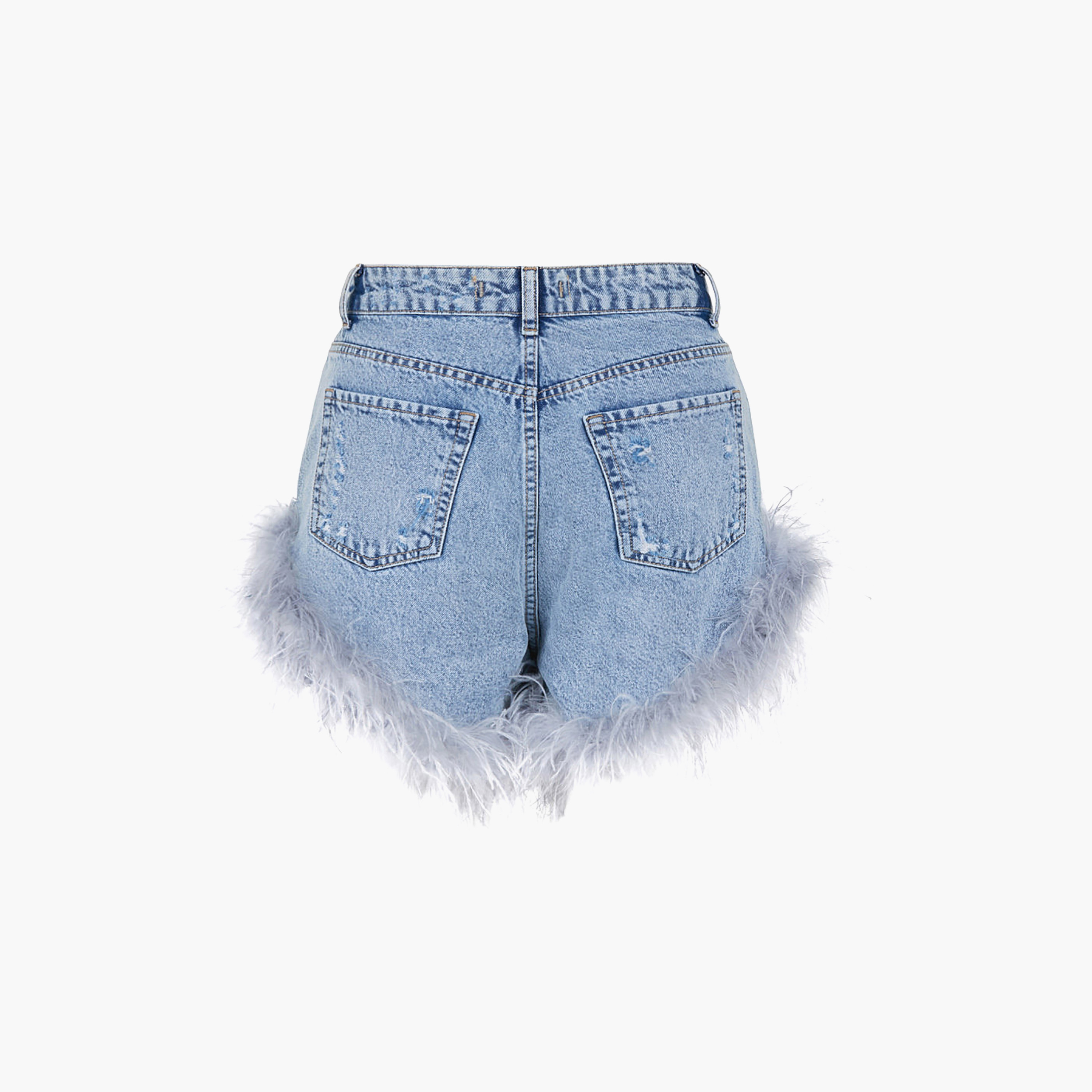 Nocturne Light Blue Cotton Women's Shorts-women-clothing-bottoms-shorts-image-6