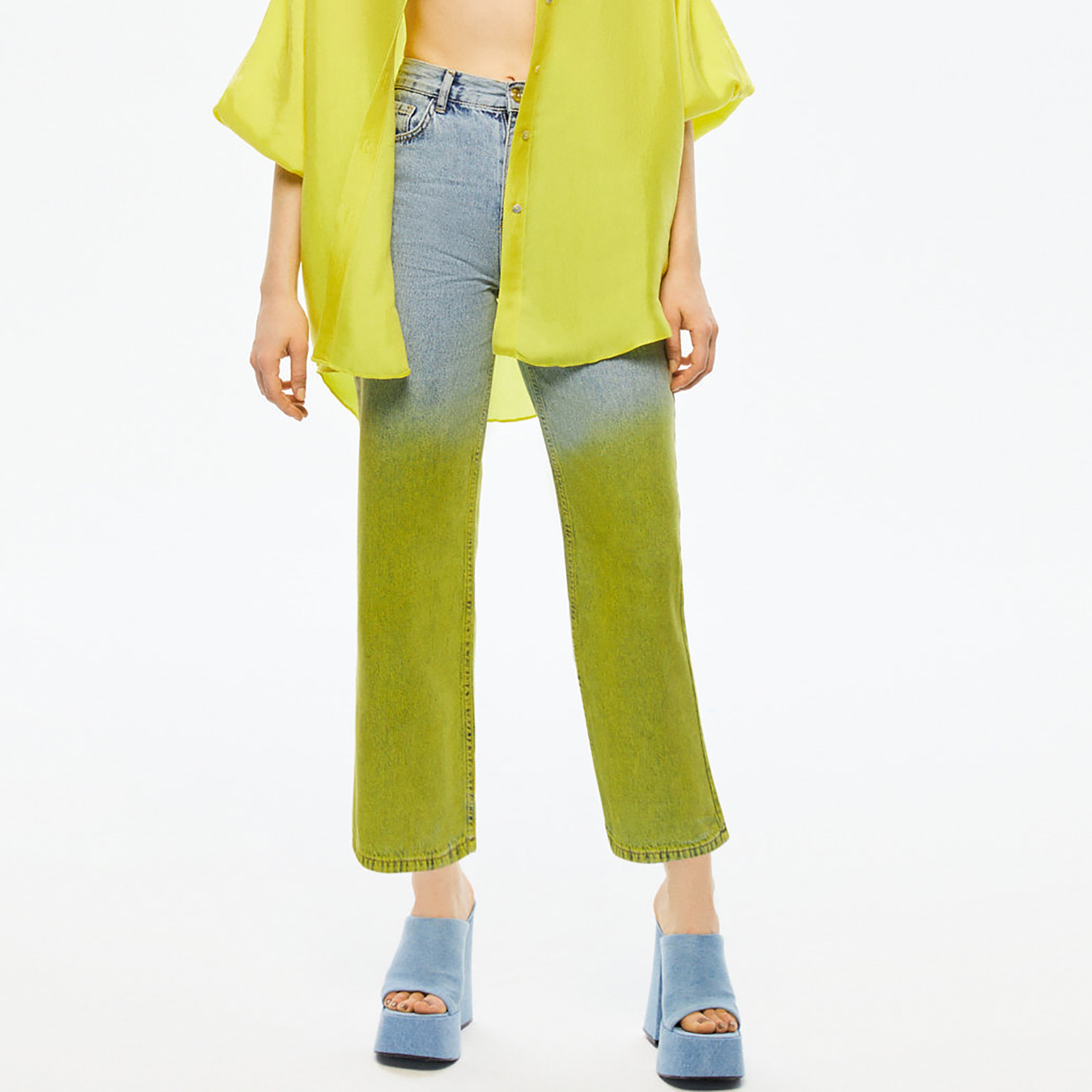 بنطلون جينز نسائي واسع الساق قطني أزرق فاتح من نوكترن-women-clothing-bottoms-jeans-image-1