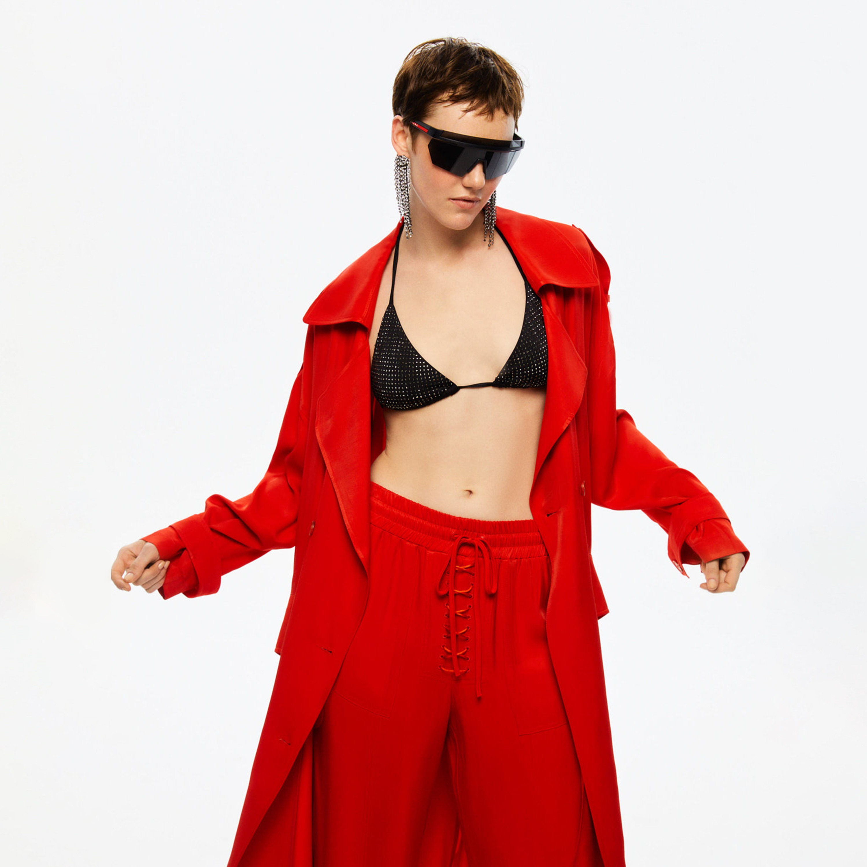 Nocturne Lapel Collar Red Women's Trench Coat-women-clothing-coatsandjackets-coats-image-3