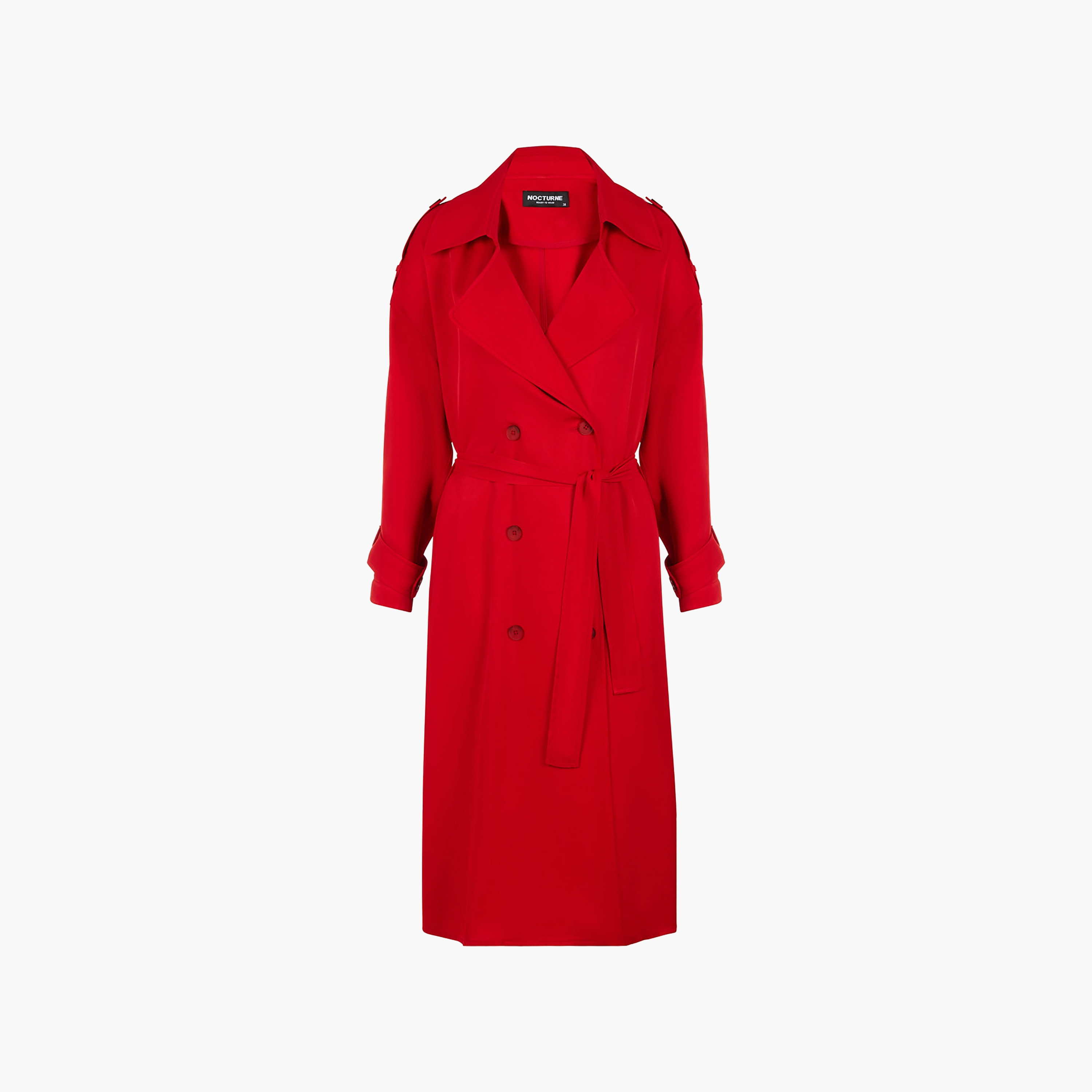 معطف نسائي أحمر بياقة مزخرفة بنقشة من نوكترن-women-clothing-coatsandjackets-coats-image-5