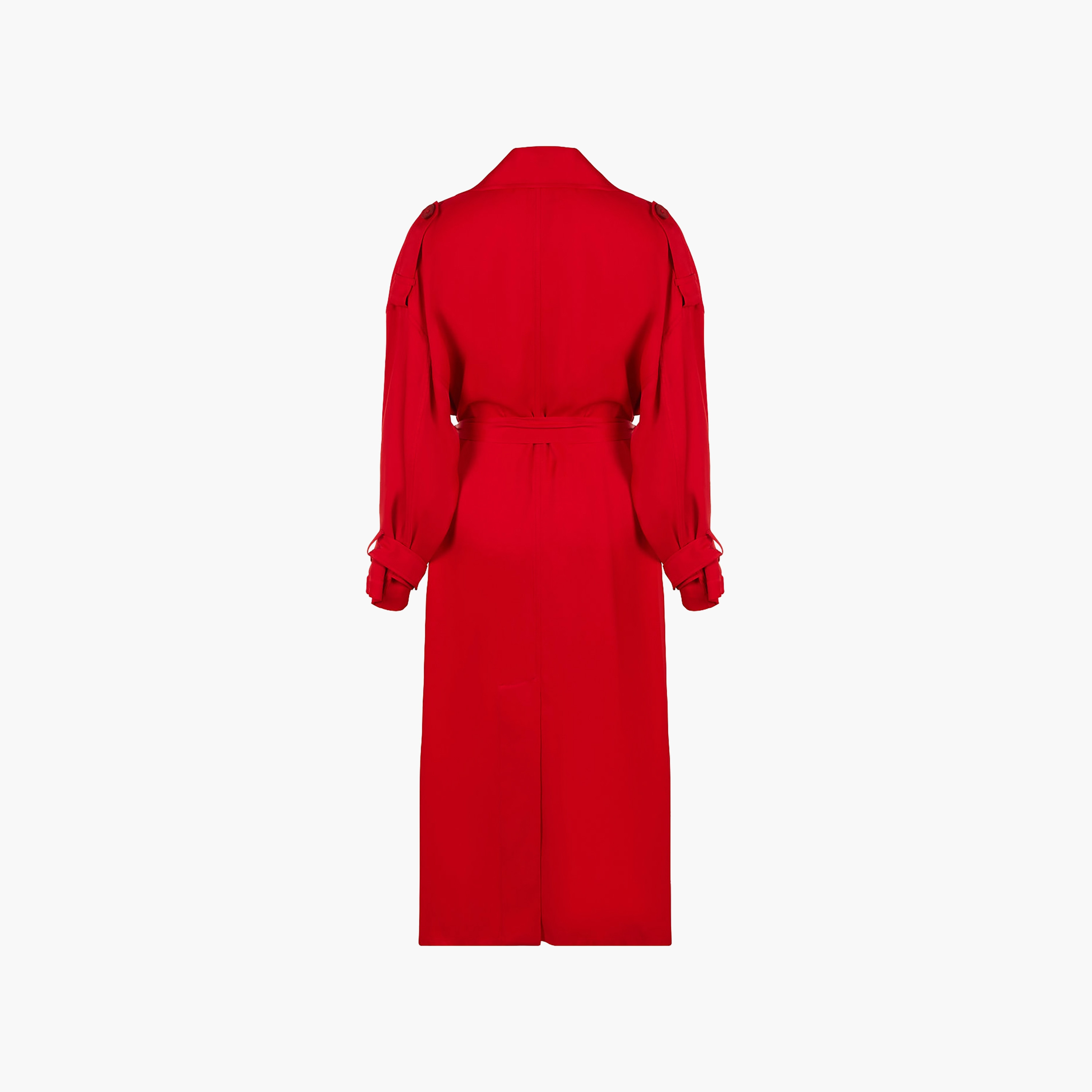 معطف نسائي أحمر بياقة مزخرفة بنقشة من نوكترن-women-clothing-coatsandjackets-coats-image-6