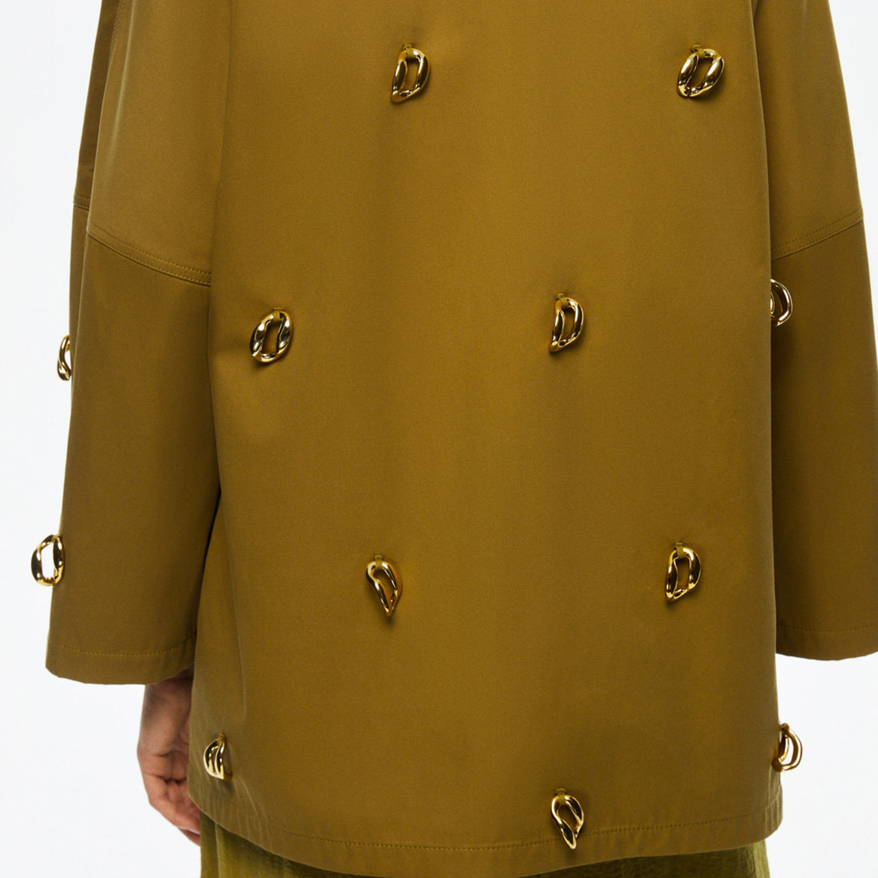 Nocturne Accessory Detailed Collared Women's Longline Jacket-women-winterwear-coatsandjackets-jackets-image-4
