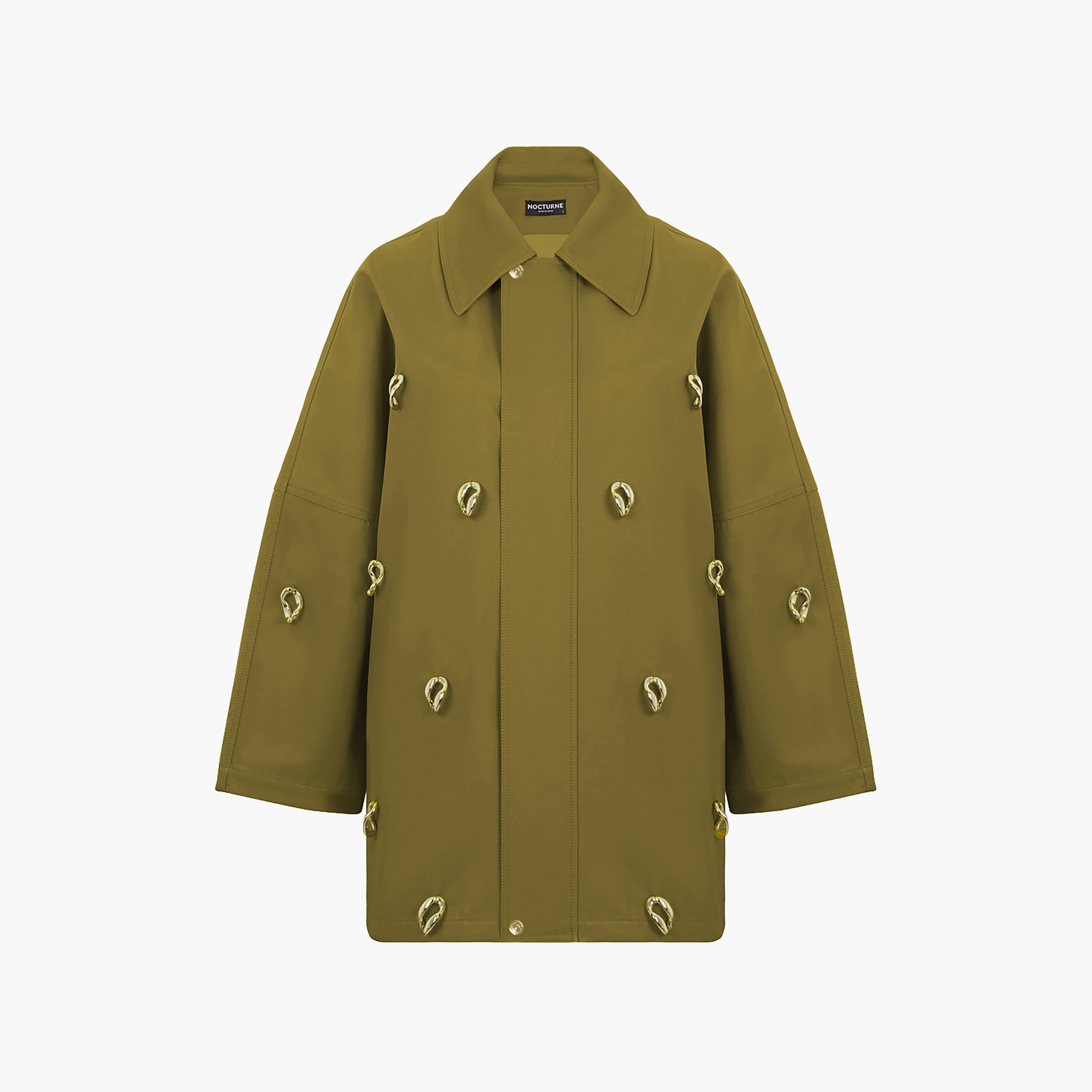 جاكيت نسائي طويل بياقة مزخرف بتفاصيل إكسسوار من نوكترن-women-winterwear-coatsandjackets-jackets-image-10