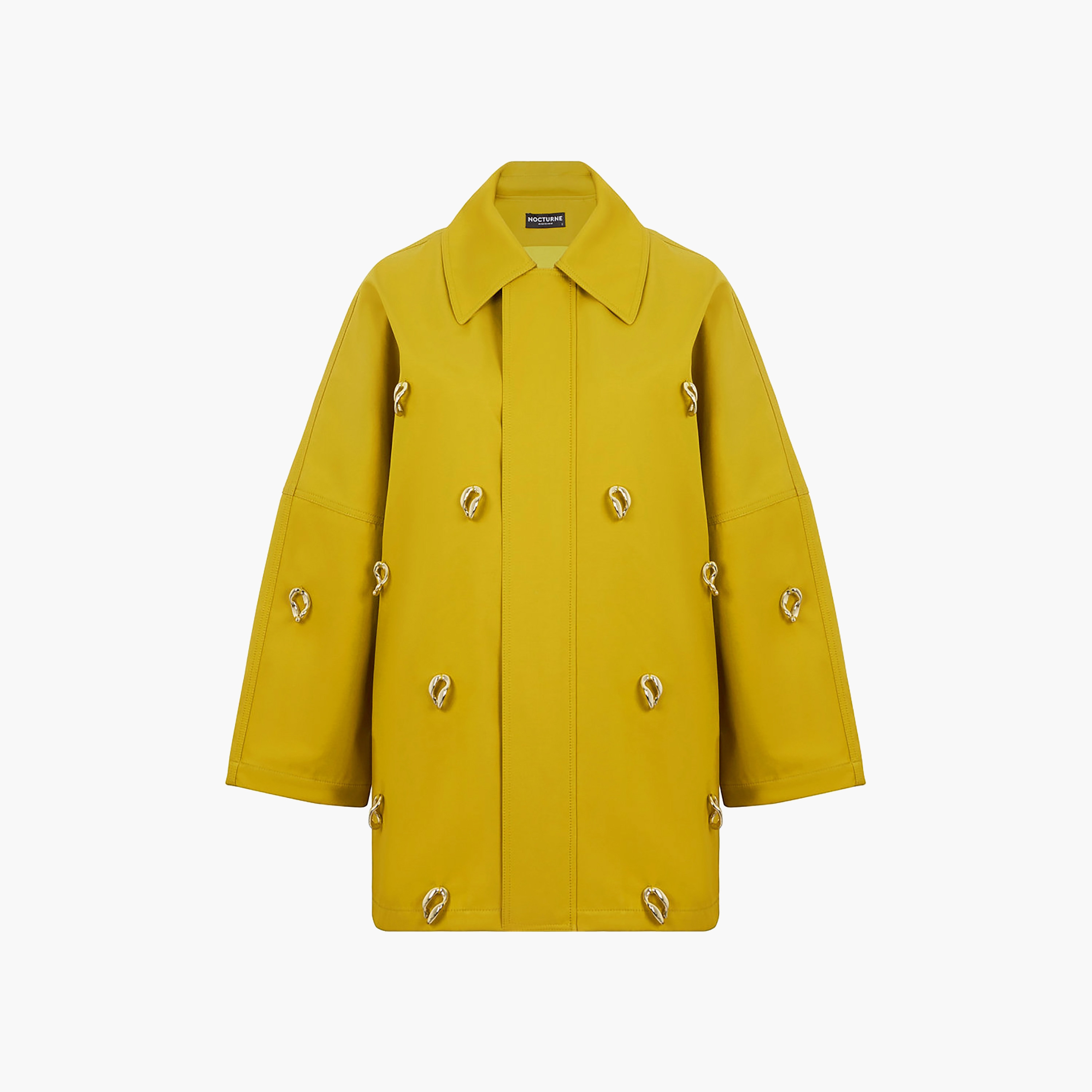 جاكيت نسائي طويل بياقة مزخرف بتفاصيل إكسسوار من نوكترن-women-winterwear-coatsandjackets-jackets-image-4