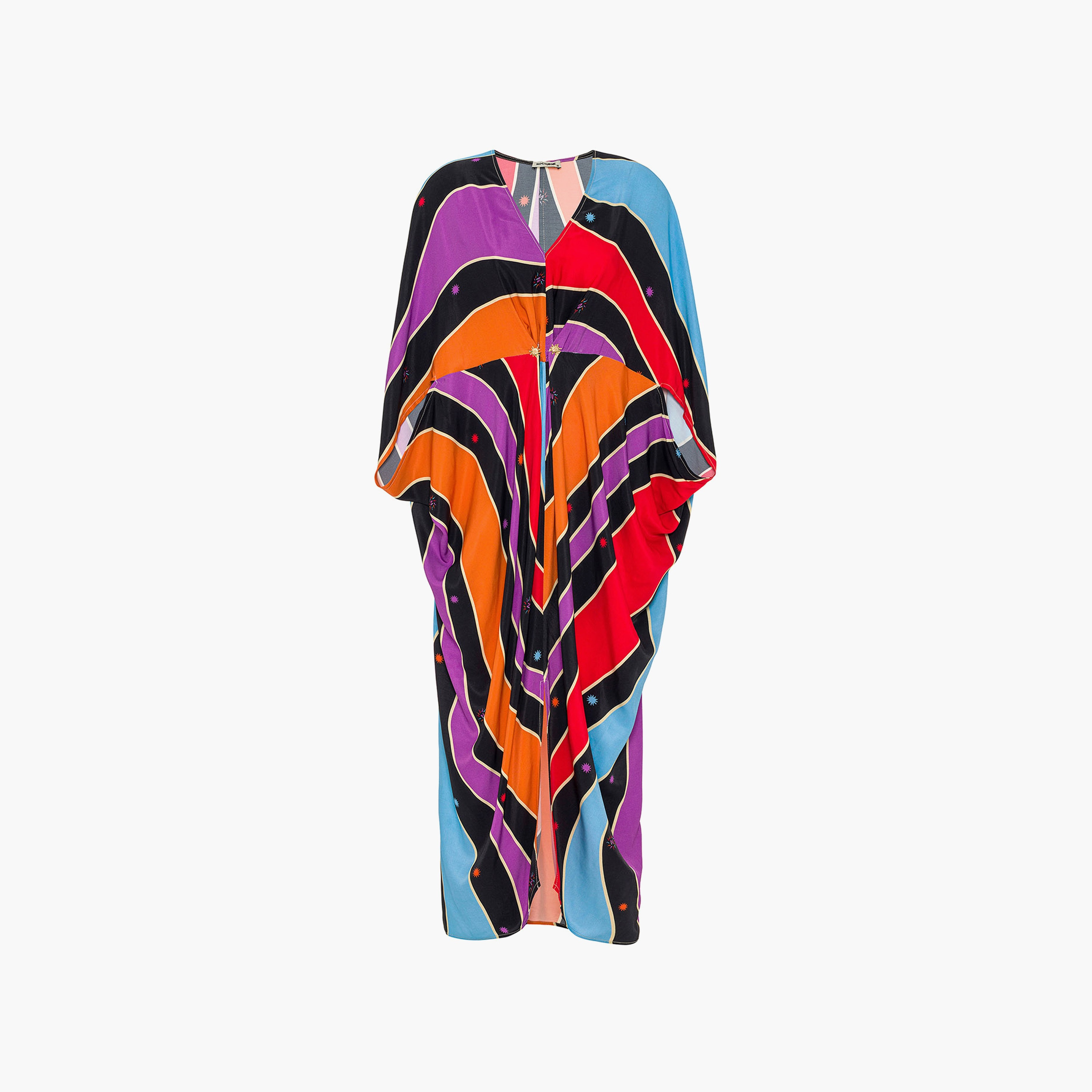 Nocturne Stripes Kaftan Multicolour Maxi Women's Dress-women-clothing-dresses-image-4