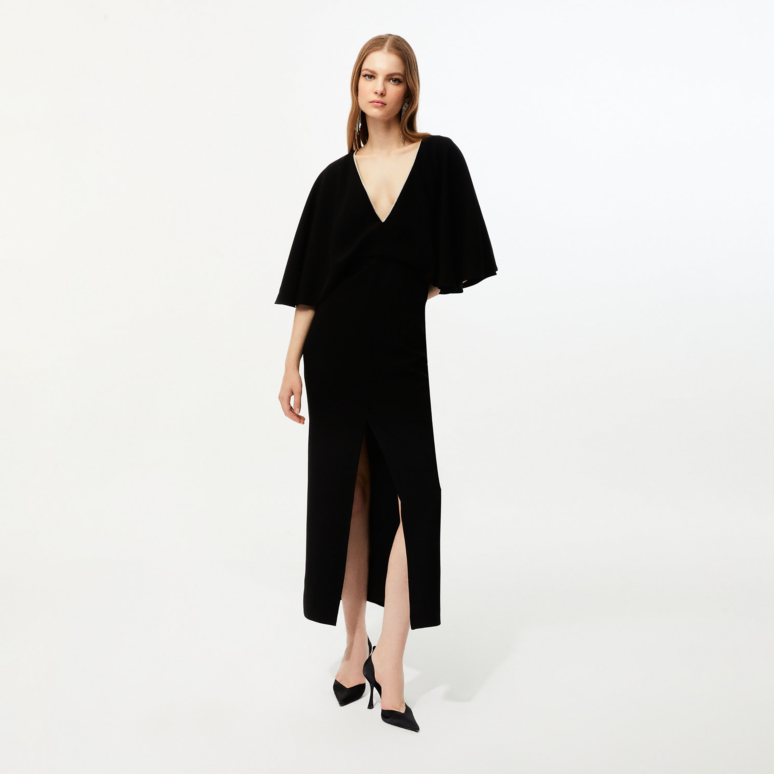 فستان ماكسي نسائي بفتحة وأكمام على شكل عباءة من نوكترن-women-clothing-dresses-image-12