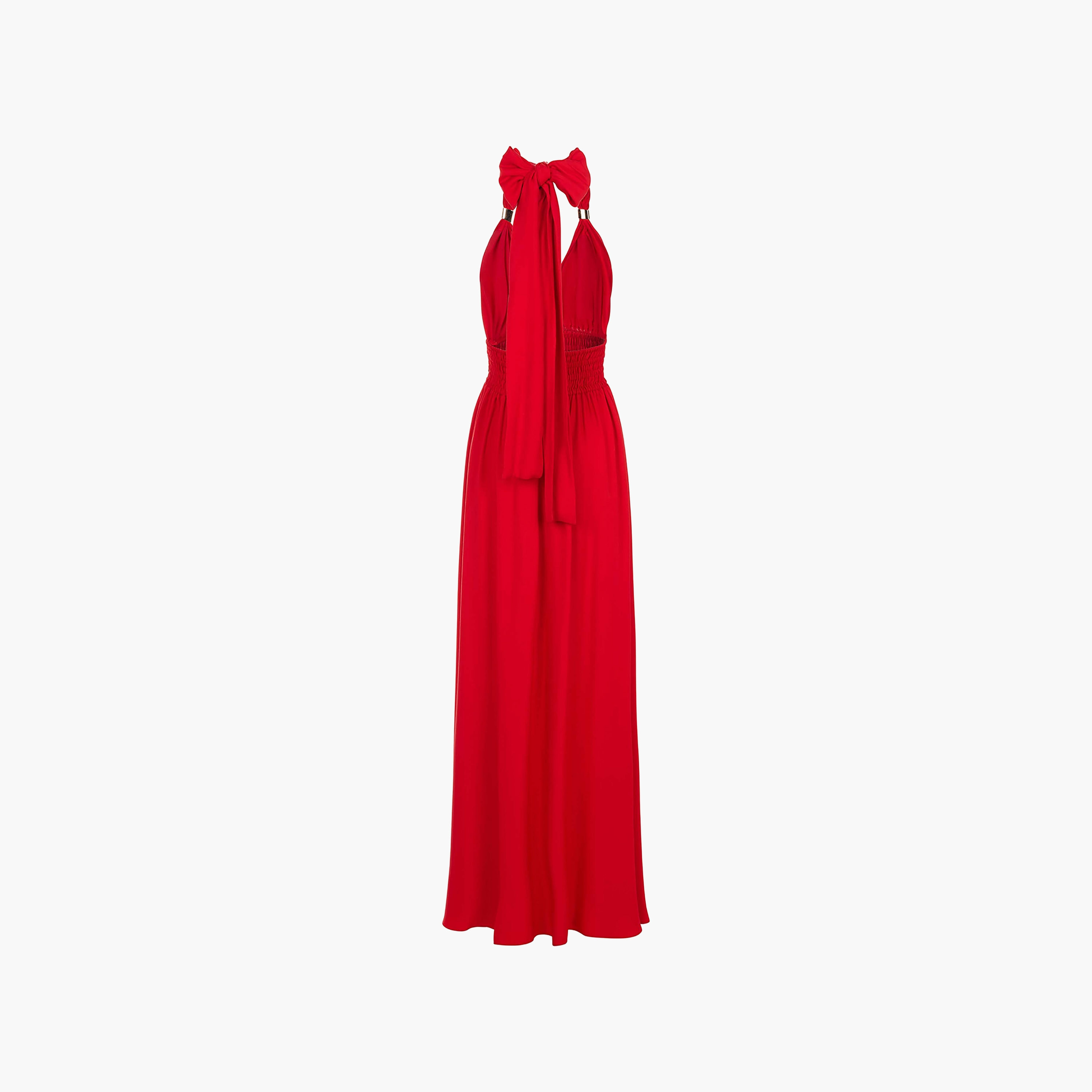 فستان ماكسي نسائي أحمر إمبراطوري بياقة منفوخة من نوكترن-women-clothing-dresses-image-6