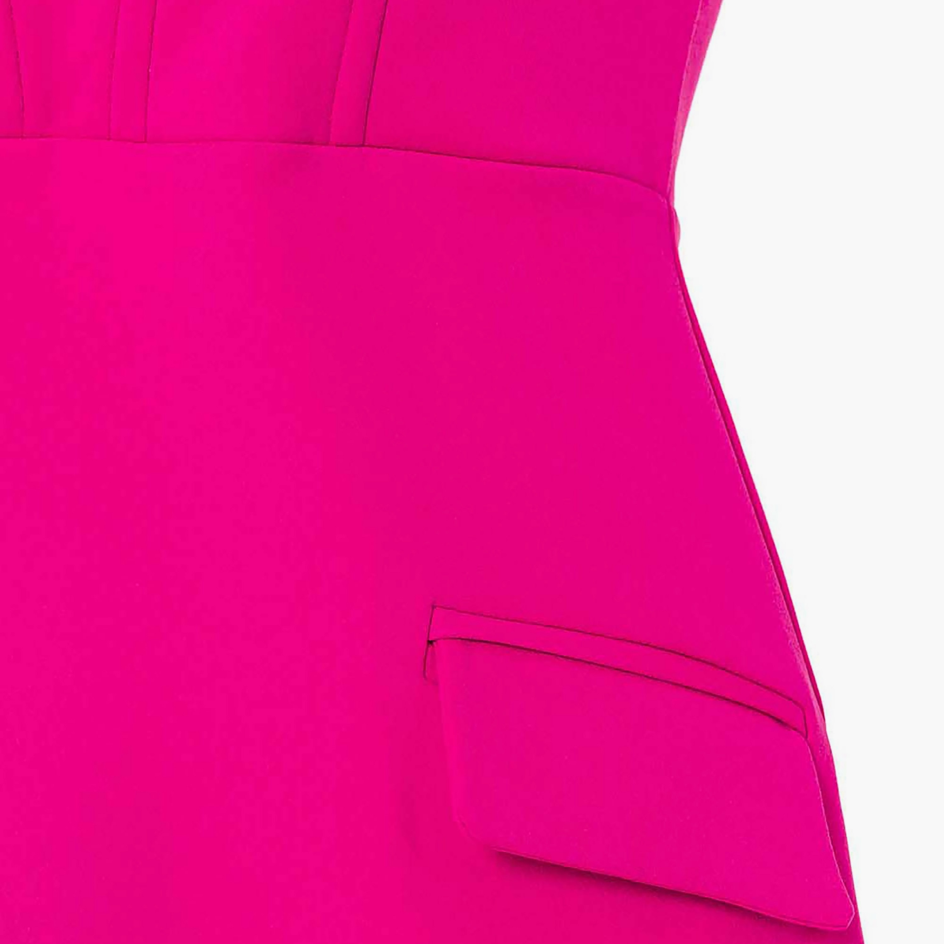 Nocturne Square Neck Cap Sleeves Bodycon Pink Women's Mini Dress-women-clothing-dresses-image-3