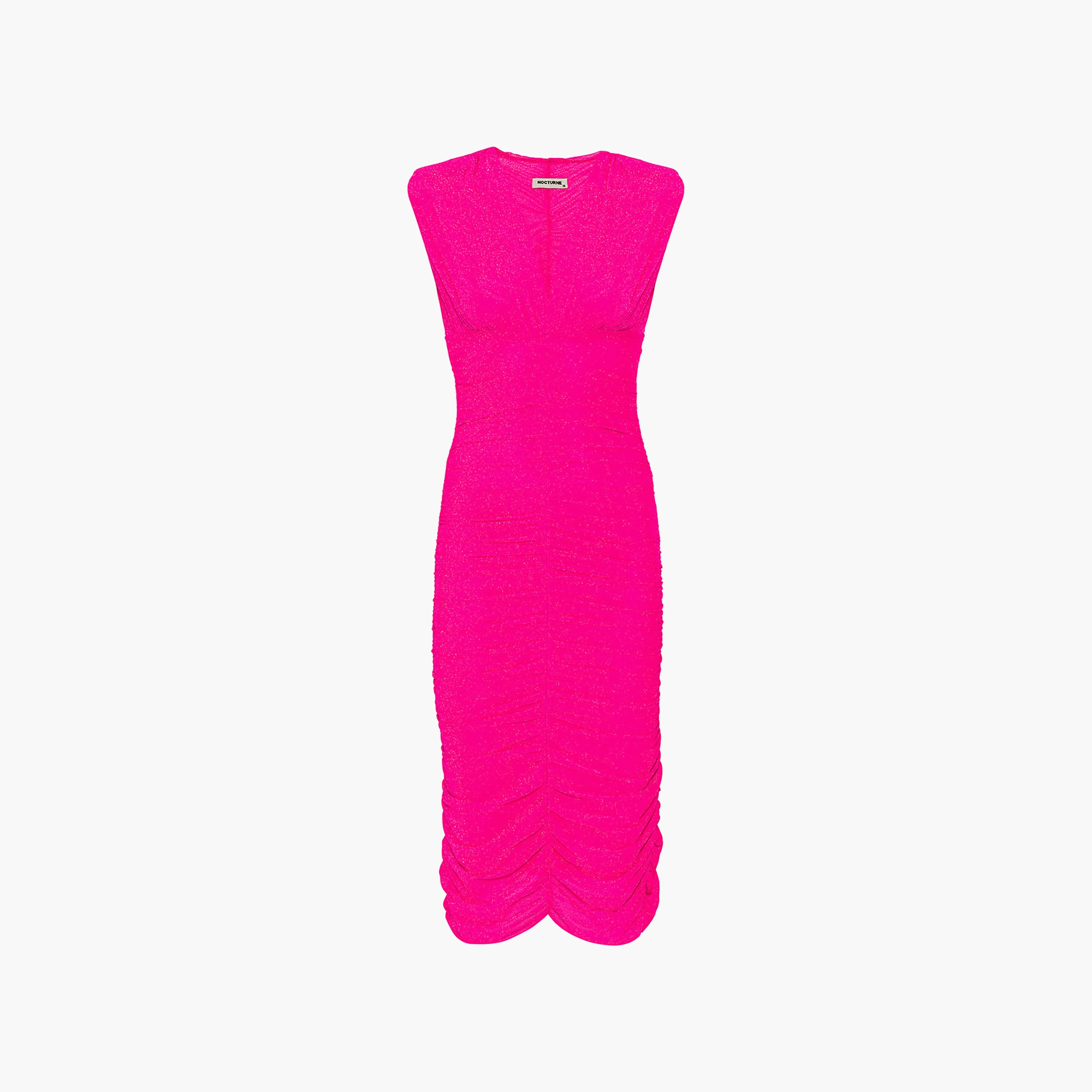 فستان ماكسي نسائي وردي ضيق ومكشكش من نوكترن-women-clothing-dresses-image-5
