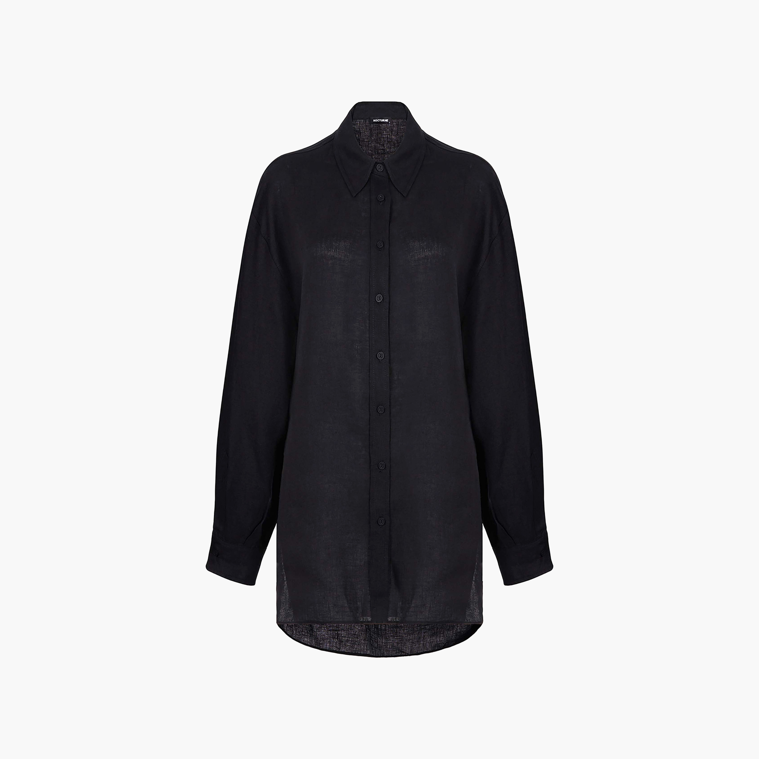 Nocturne Linen Collared Women's Shirt-women-clothing-shirtsandblouses-shirts-image-4