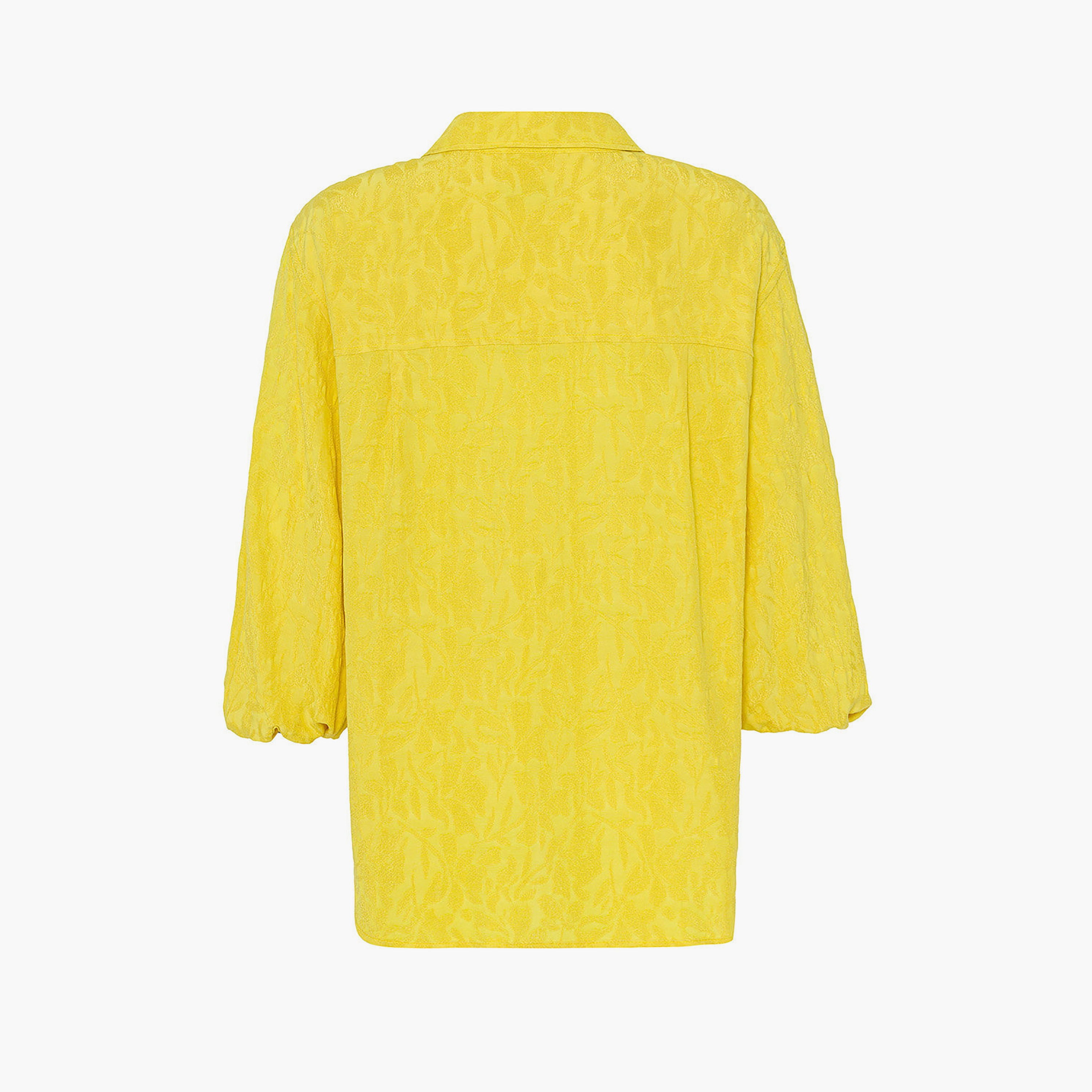 قميص نسائي أصفر من جاكار بياقة وأكمام منفوخة من نوكترن-women-clothing-shirtsandblouses-shirts-image-7