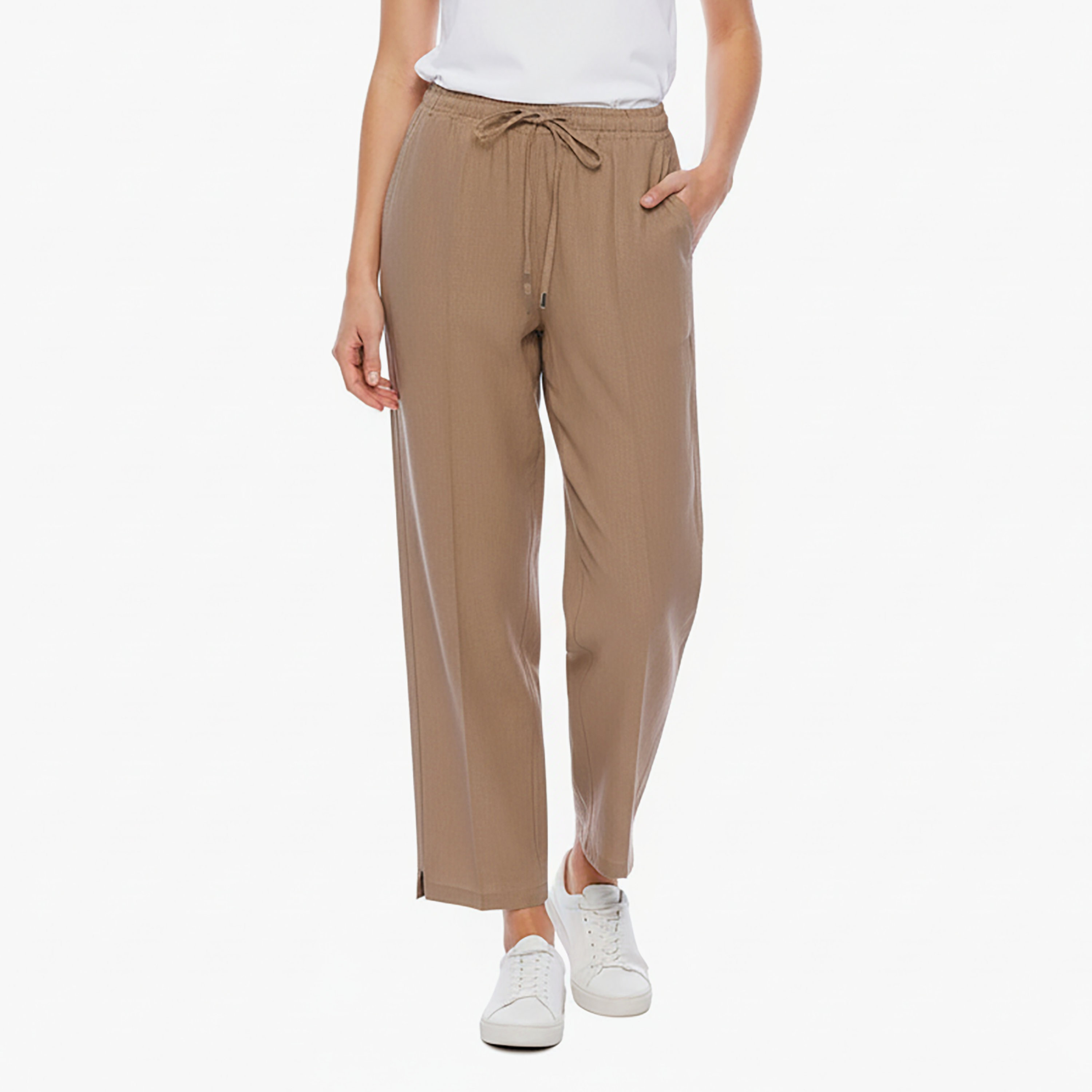 فستان نسائي واسع الساق من الكتان بنطلونات نسائية من نوكترن-women-clothing-bottoms-trousers-image-1