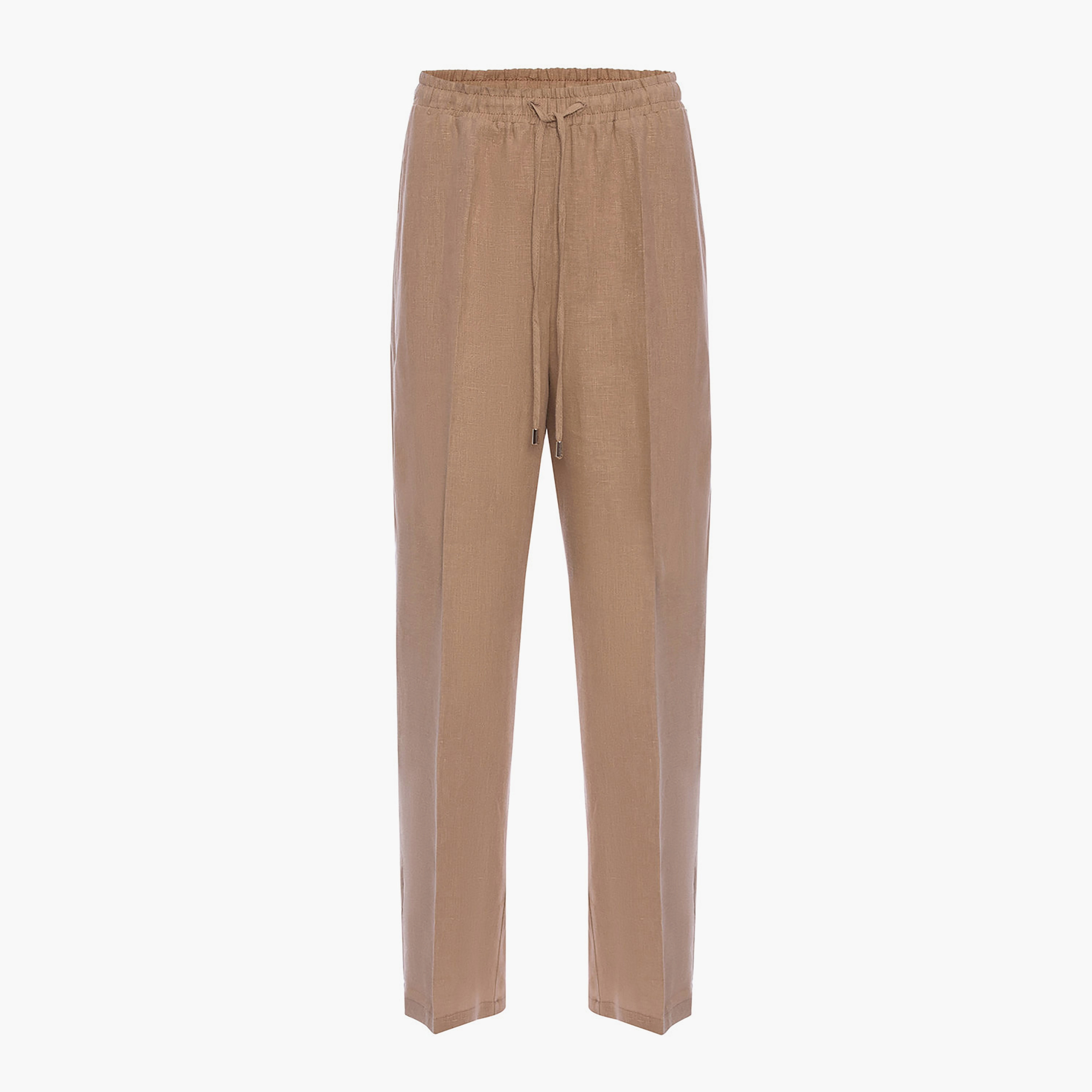 فستان نسائي واسع الساق من الكتان بنطلونات نسائية من نوكترن-women-clothing-bottoms-trousers-image-6