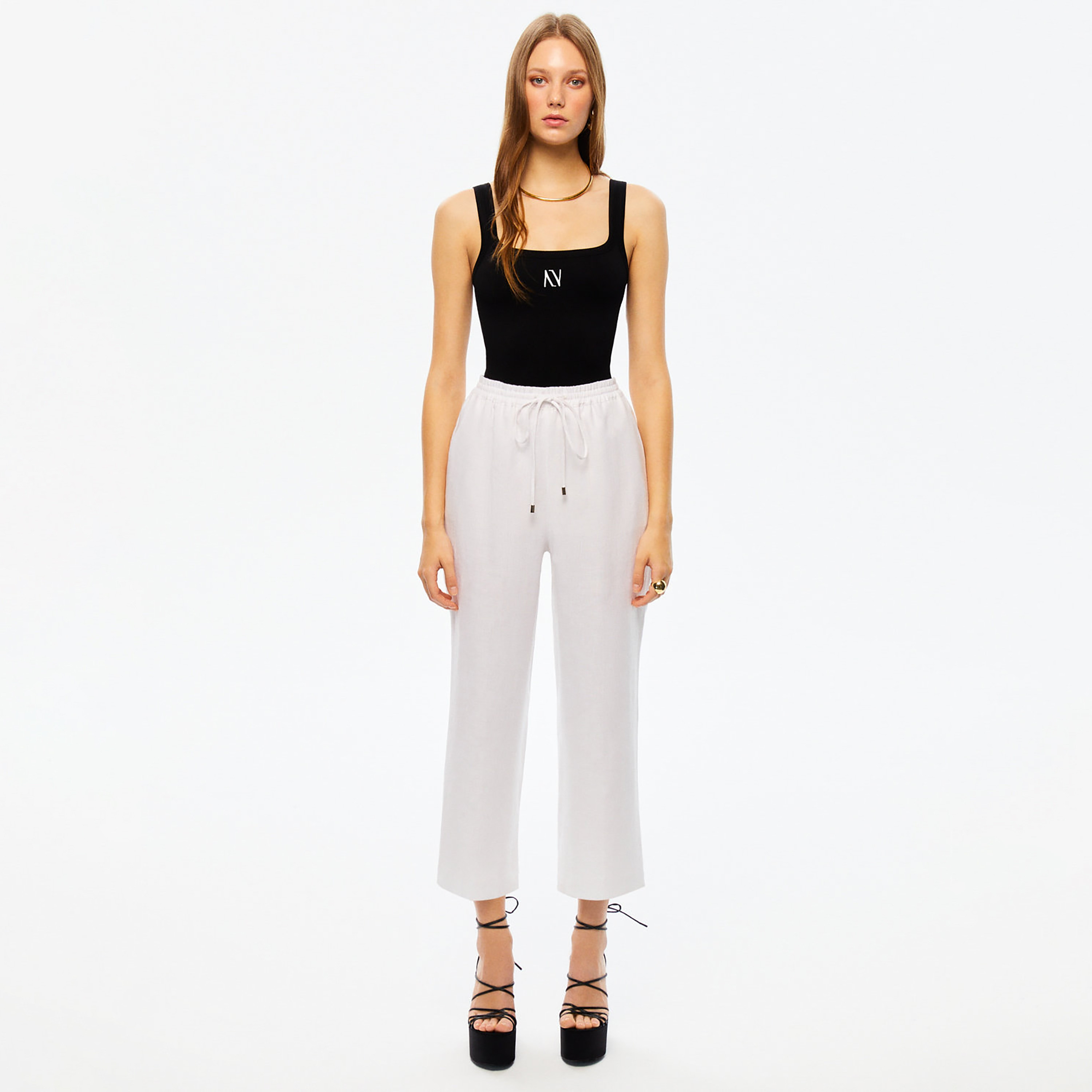 فستان نسائي واسع الساق من الكتان بنطلونات نسائية من نوكترن-women-clothing-bottoms-trousers-image-9