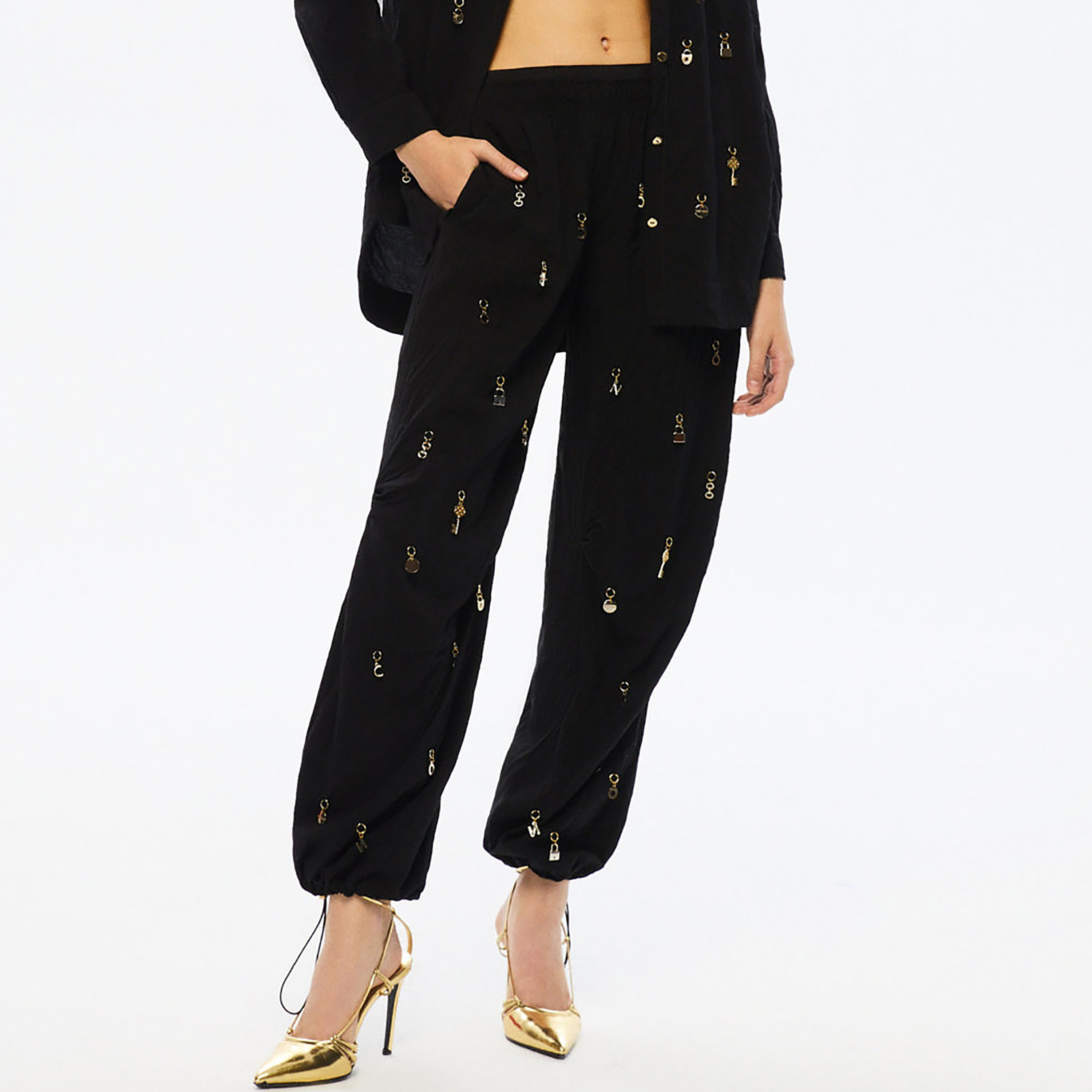 Nocturne Cuffed Wide Leg Women's Trousers-women-clothing-bottoms-trousers-image-6