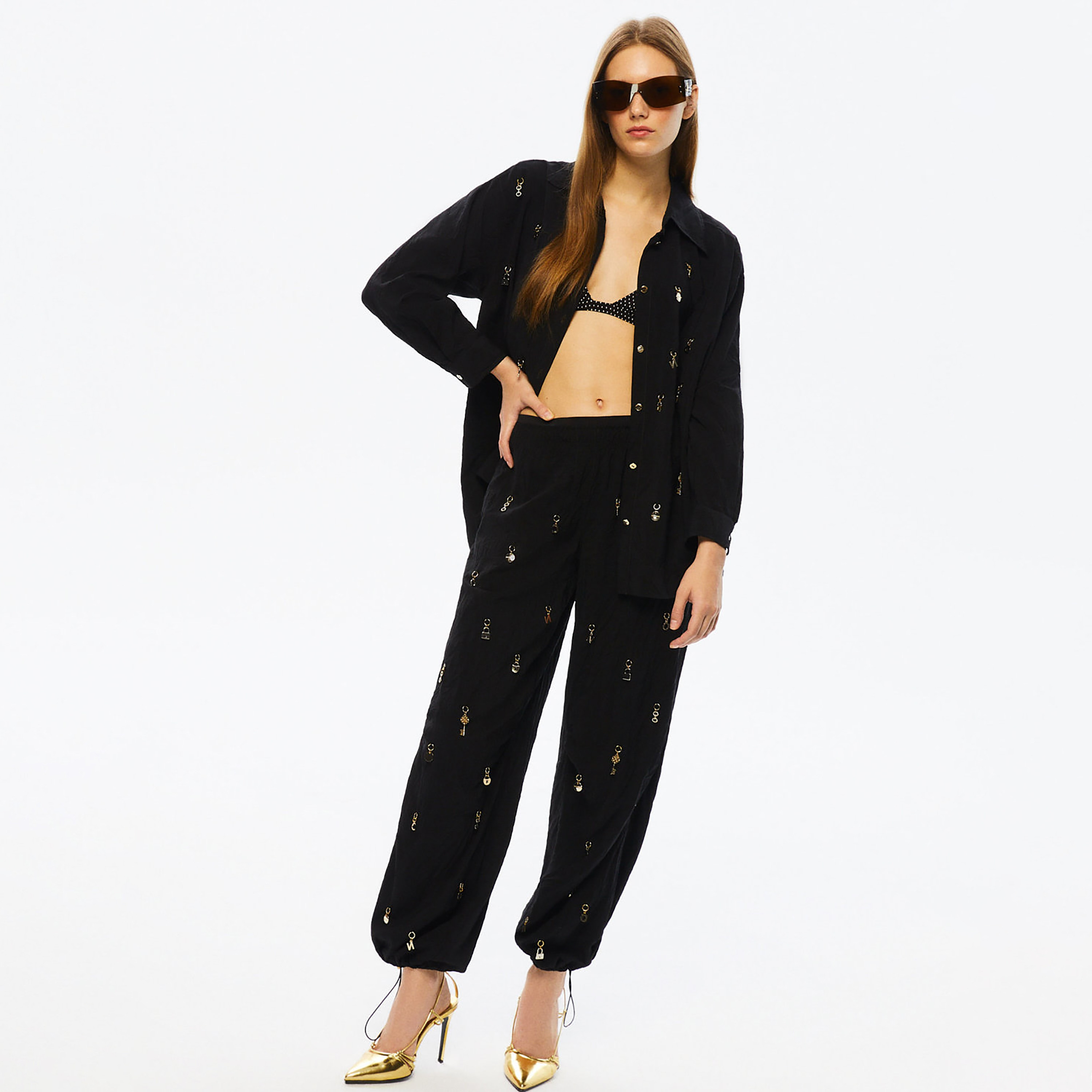 Nocturne Cuffed Wide Leg Women's Trousers-women-clothing-bottoms-trousers-image-7