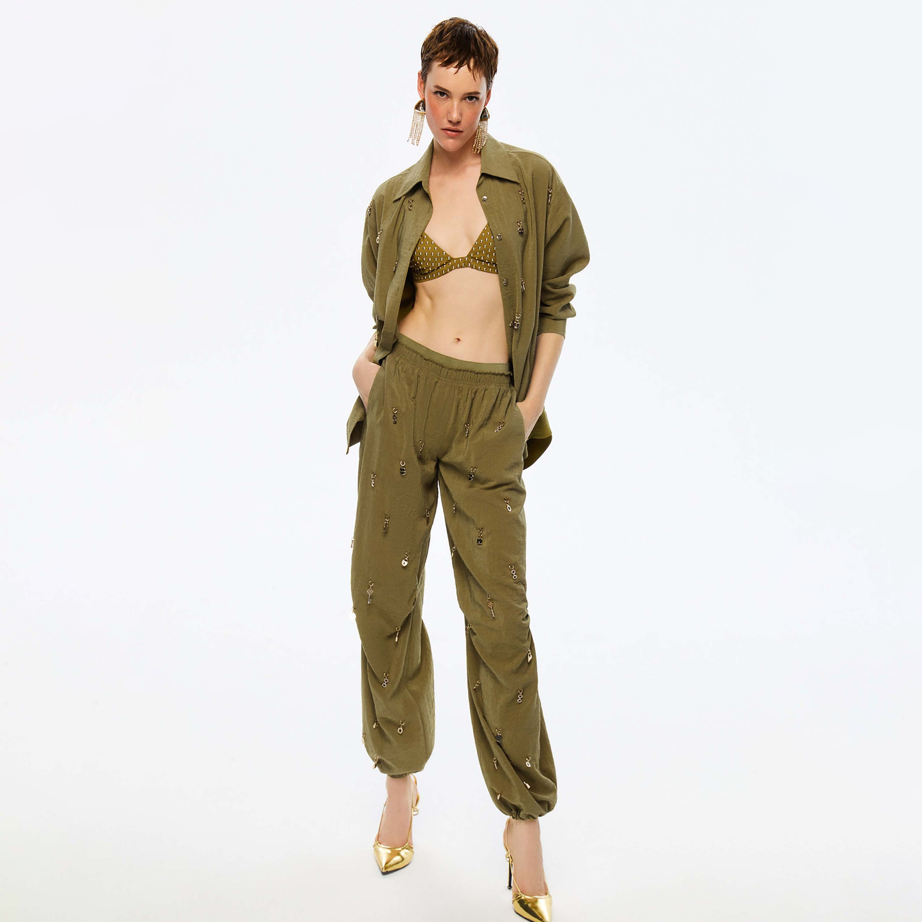 Nocturne Cuffed Wide Leg Women's Trousers-women-clothing-bottoms-trousers-image-2