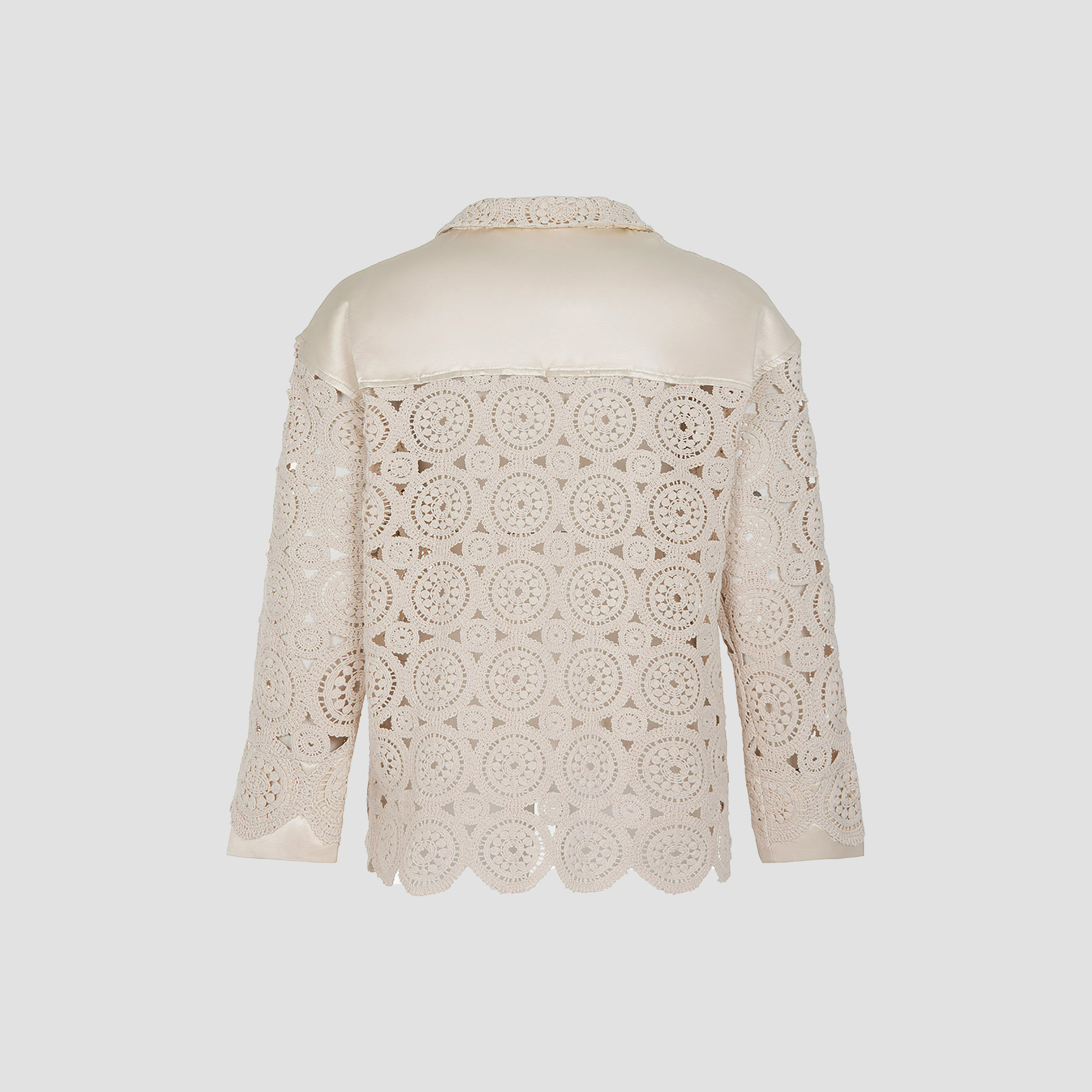 سترة نسائية كريمية بياقة كروشيه من نوكترن-women-winterwear-coatsandjackets-jackets-image-5