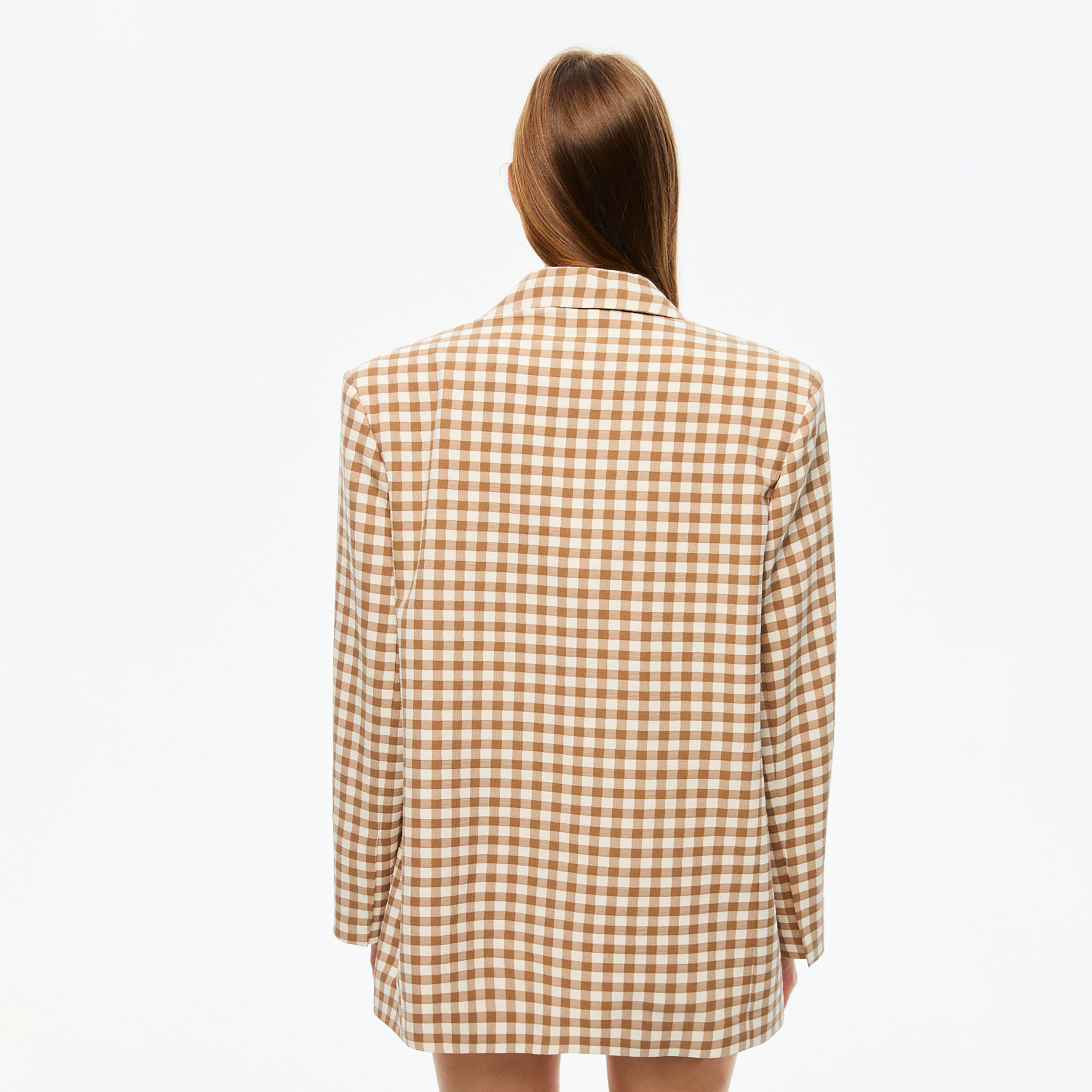 بليزر نسائي متعدد الألوان بصف واحد من الصدر من الكاروهات من نوكترن-women-clothing-coatsandjackets-blazers-image-3