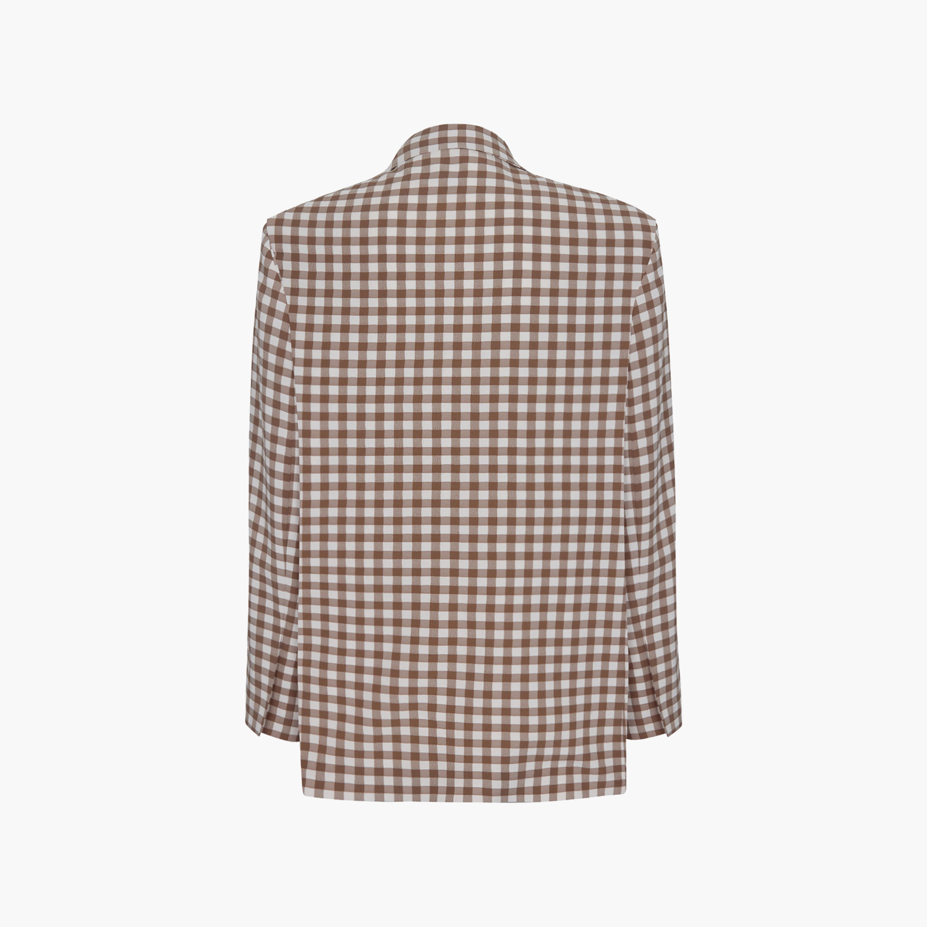 بليزر نسائي متعدد الألوان بصف واحد من الصدر من الكاروهات من نوكترن-women-clothing-coatsandjackets-blazers-image-1