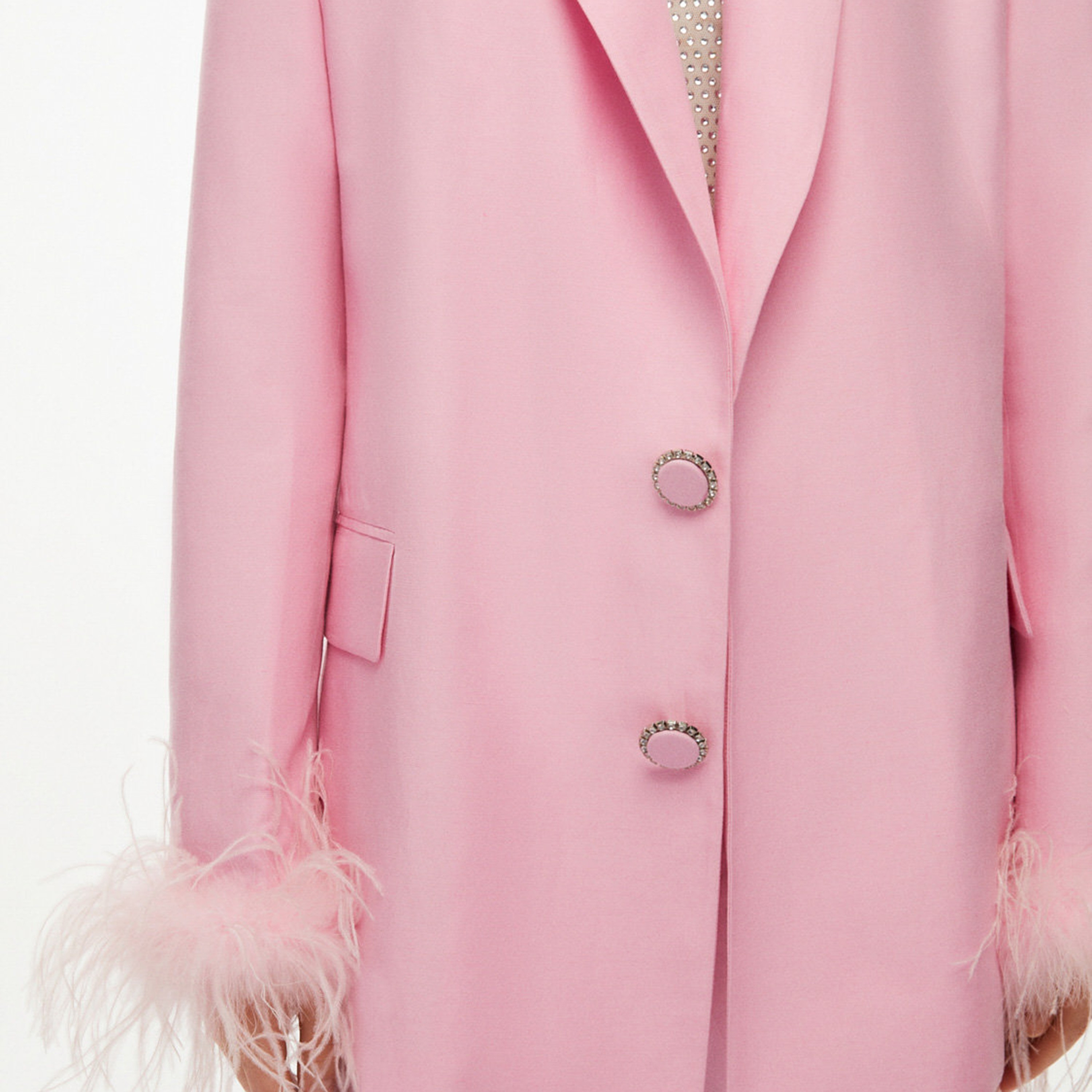 Nocturne Lapel Collar Pink Women's Single Breasted Blazer-women-clothing-coatsandjackets-blazers-image-4