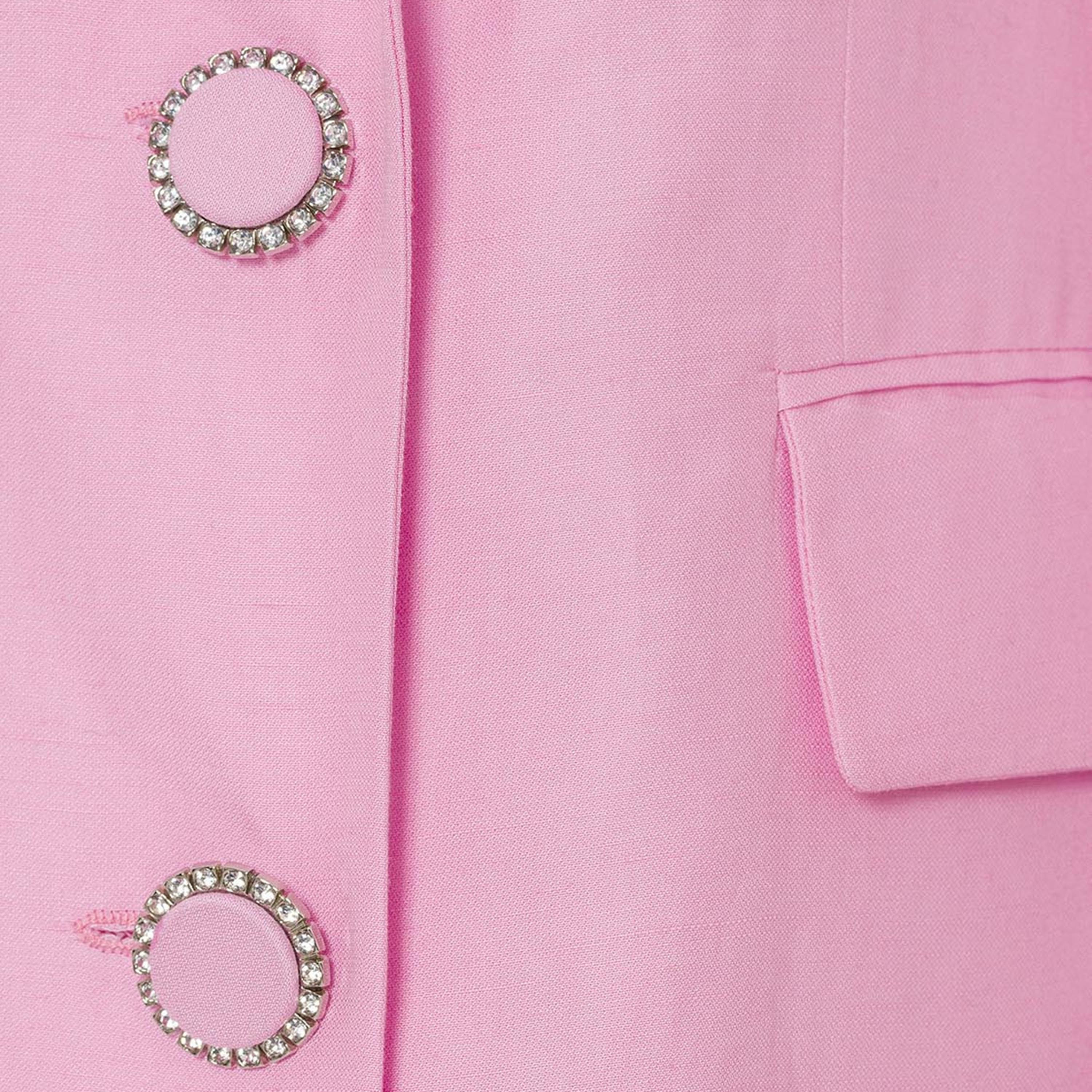 Nocturne Lapel Collar Pink Women's Single Breasted Blazer-women-clothing-coatsandjackets-blazers-image-7