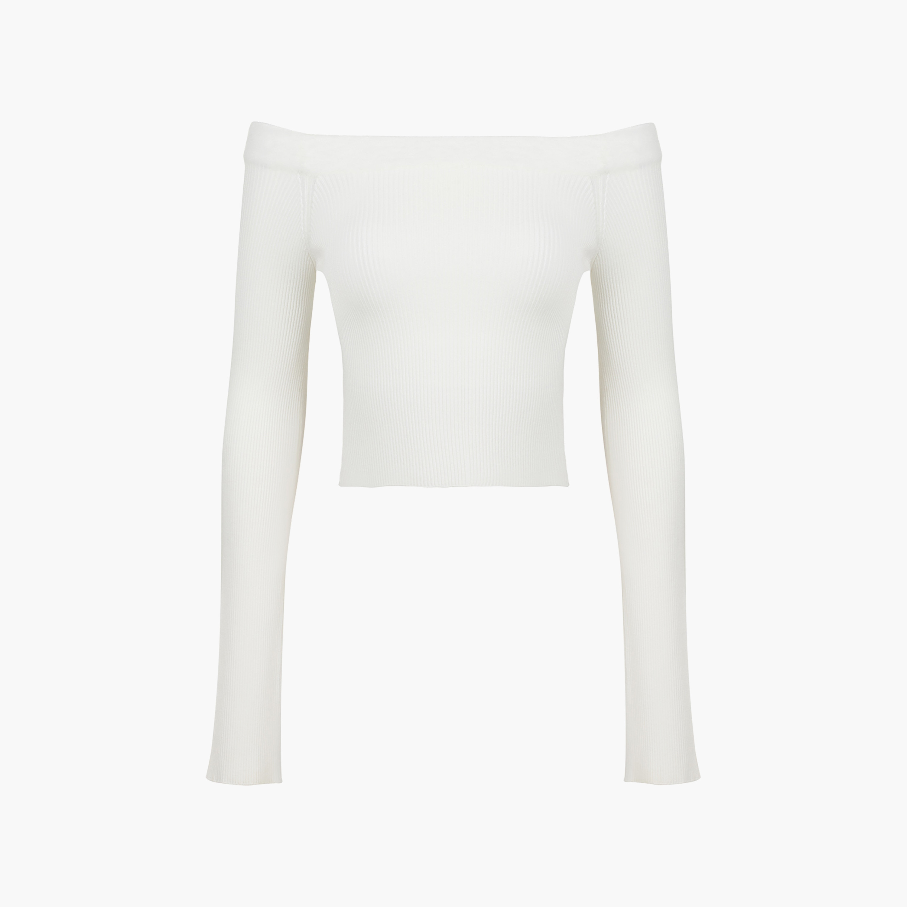 سترة نسائية بيضاء ذات أكتاف مكشوفة ومضلعة من نوكتيرن-women-clothing-cardigansandjumpers-jumpers-image-1