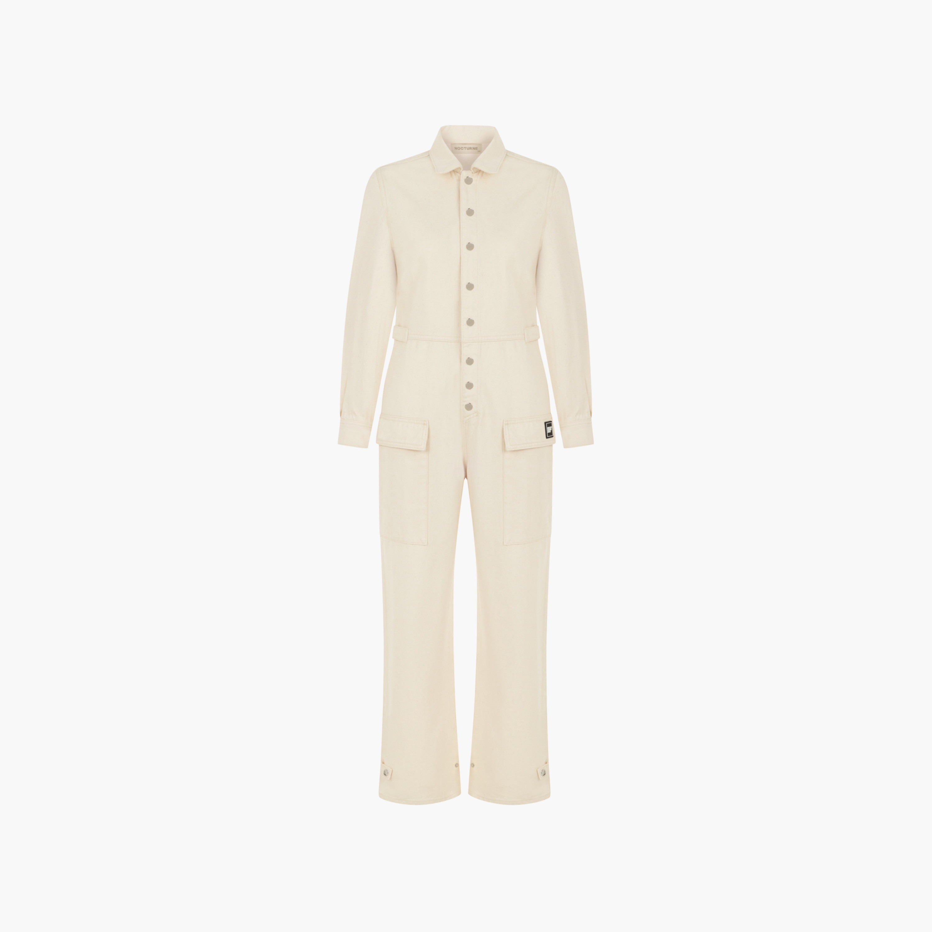 جمبسوت نسائي كريمي بأكمام مكشوفة وياقة منسدلة من نوكتيرن-women-clothing-jumpsuits-image-4
