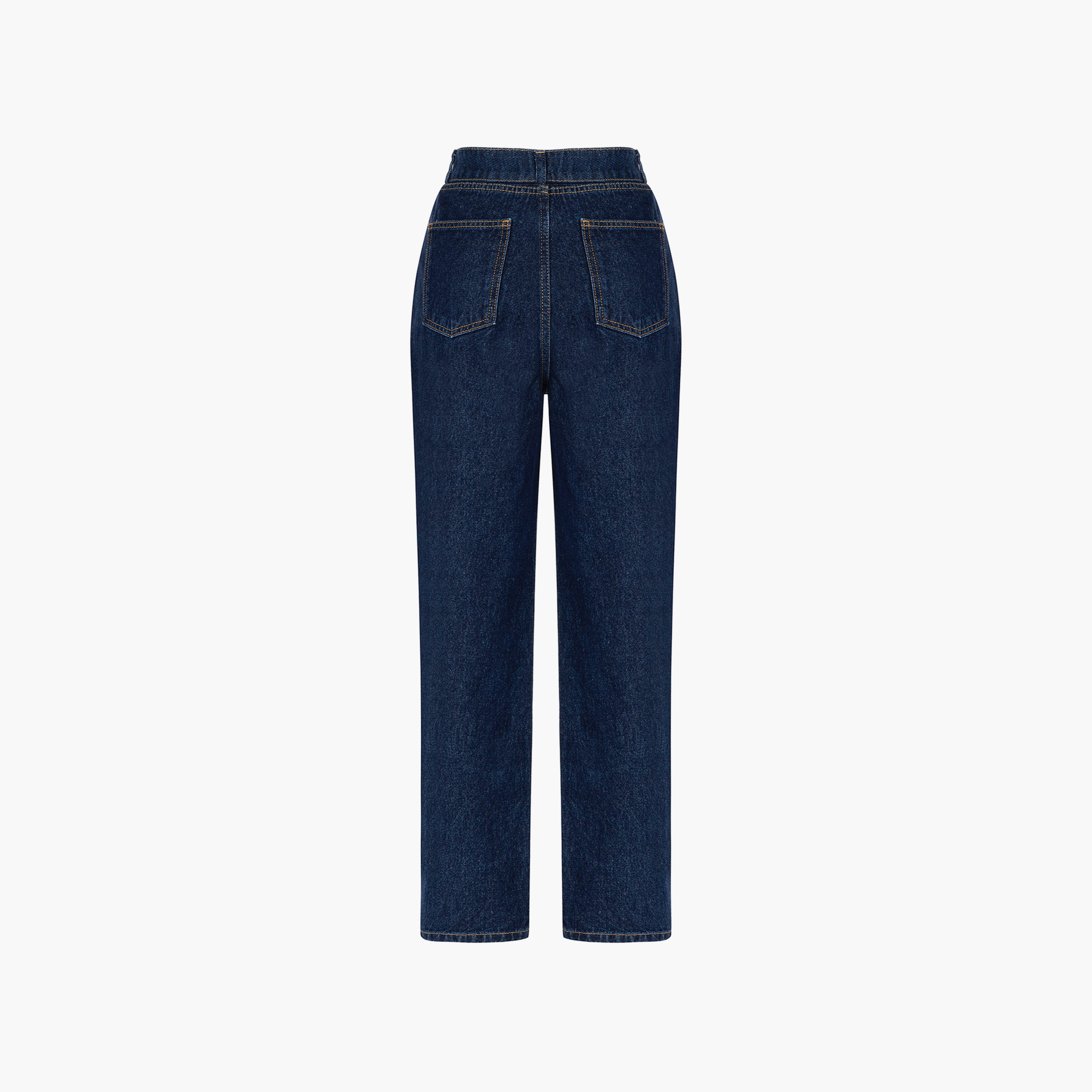 Nocturne Navy Blue Straight Leg Women's Jeans-women-clothing-bottoms-jeans-image-2