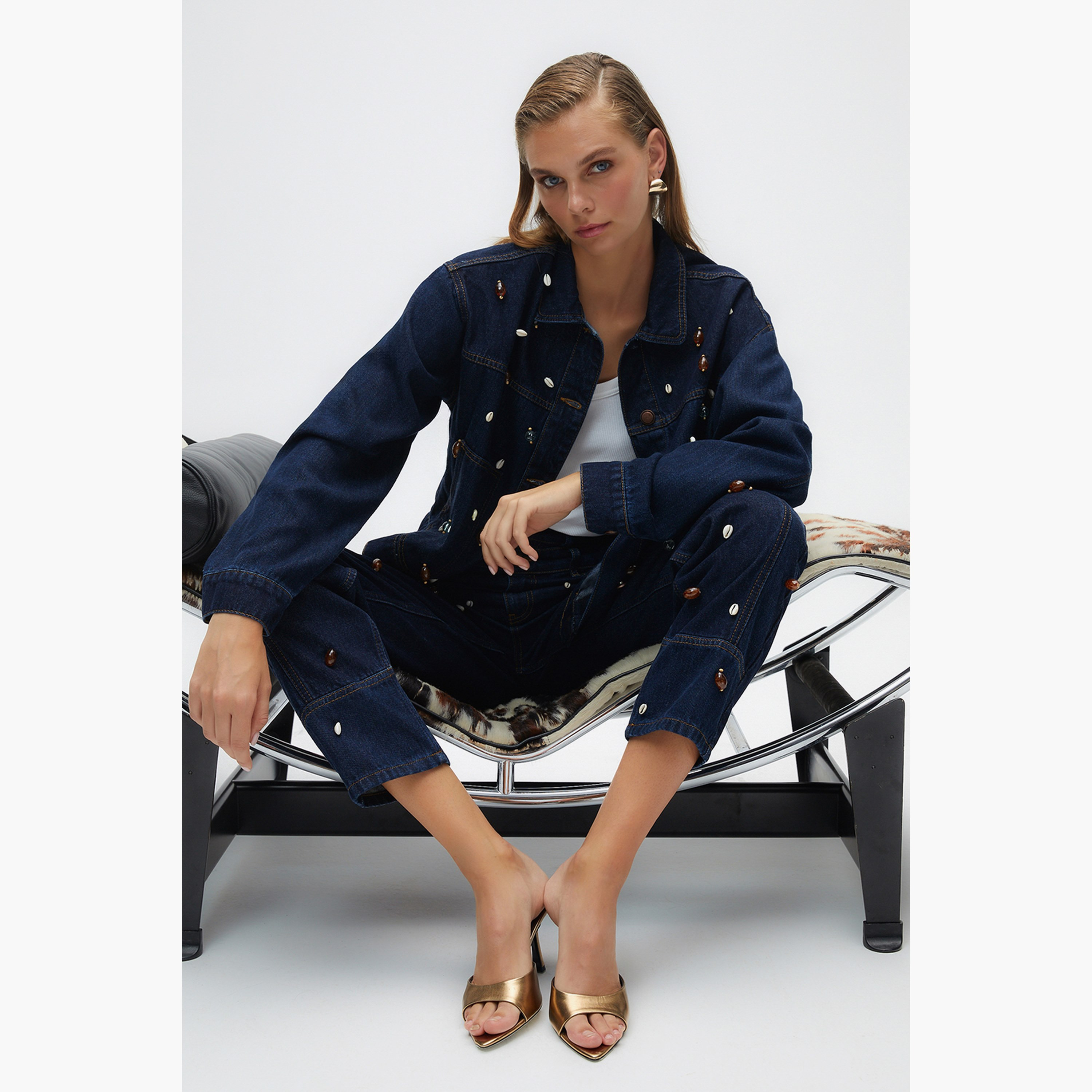 Nocturne Navy Blue Straight Leg Women's Jeans-women-clothing-bottoms-jeans-image-3