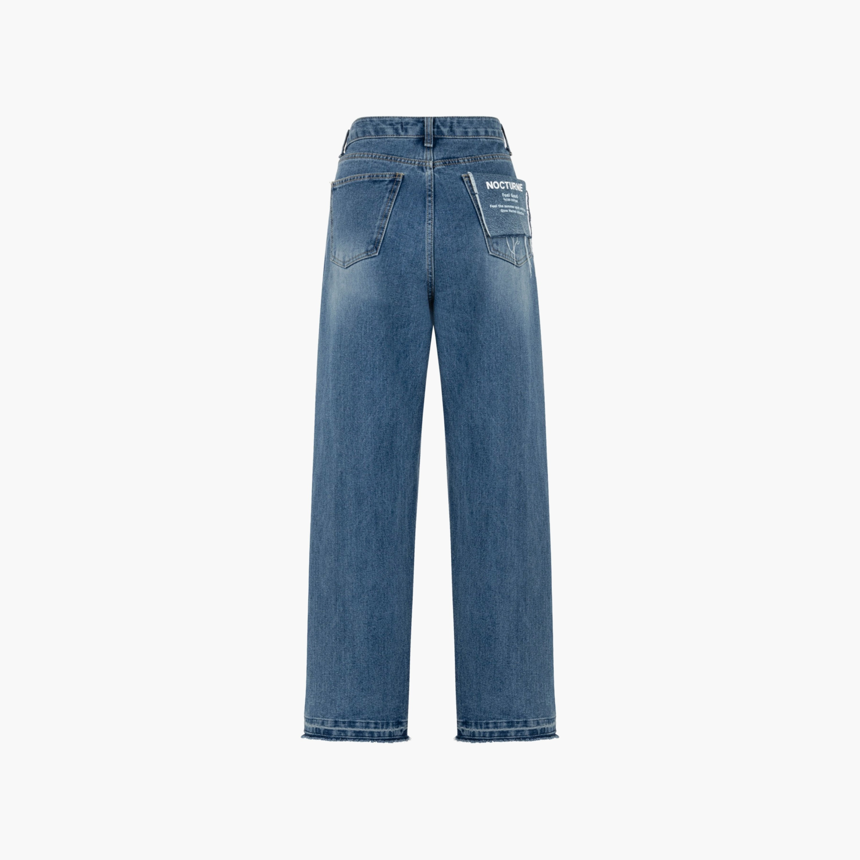 Nocturne Blue Straight Leg Women's Jeans-women-clothing-bottoms-jeans-image-3
