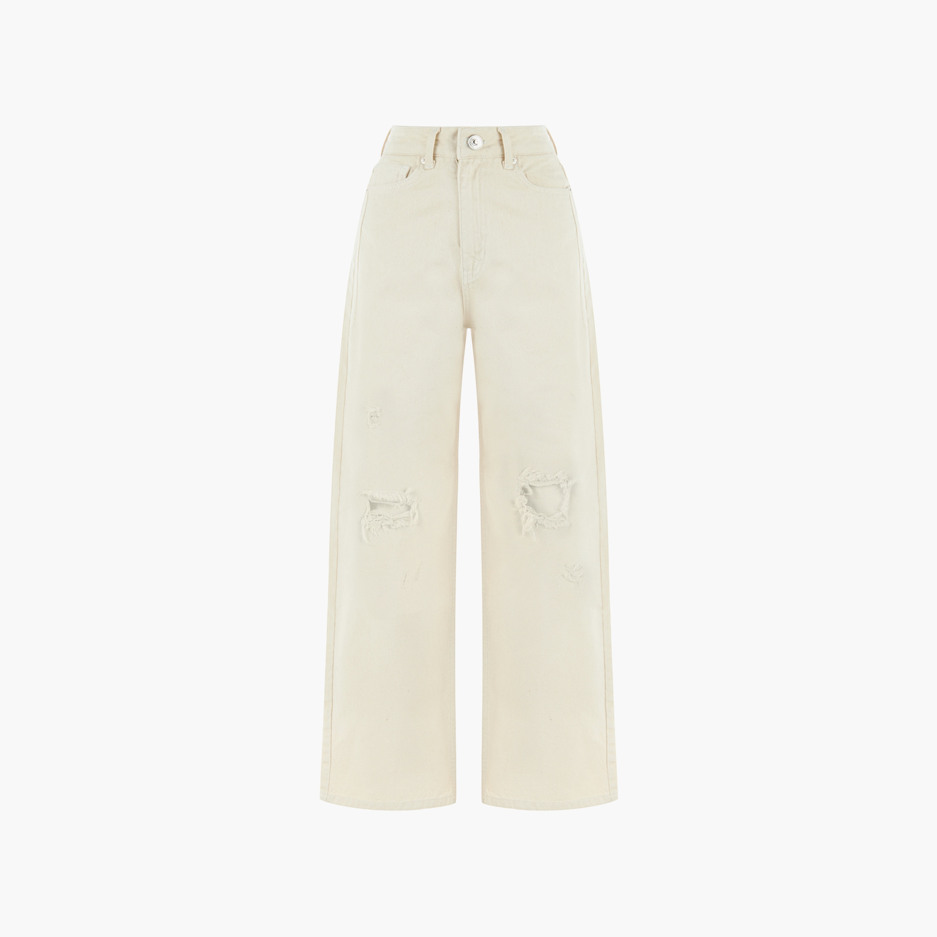 Nocturne Cream Wide Leg Women's Jeans-women-clothing-bottoms-jeans-image-5