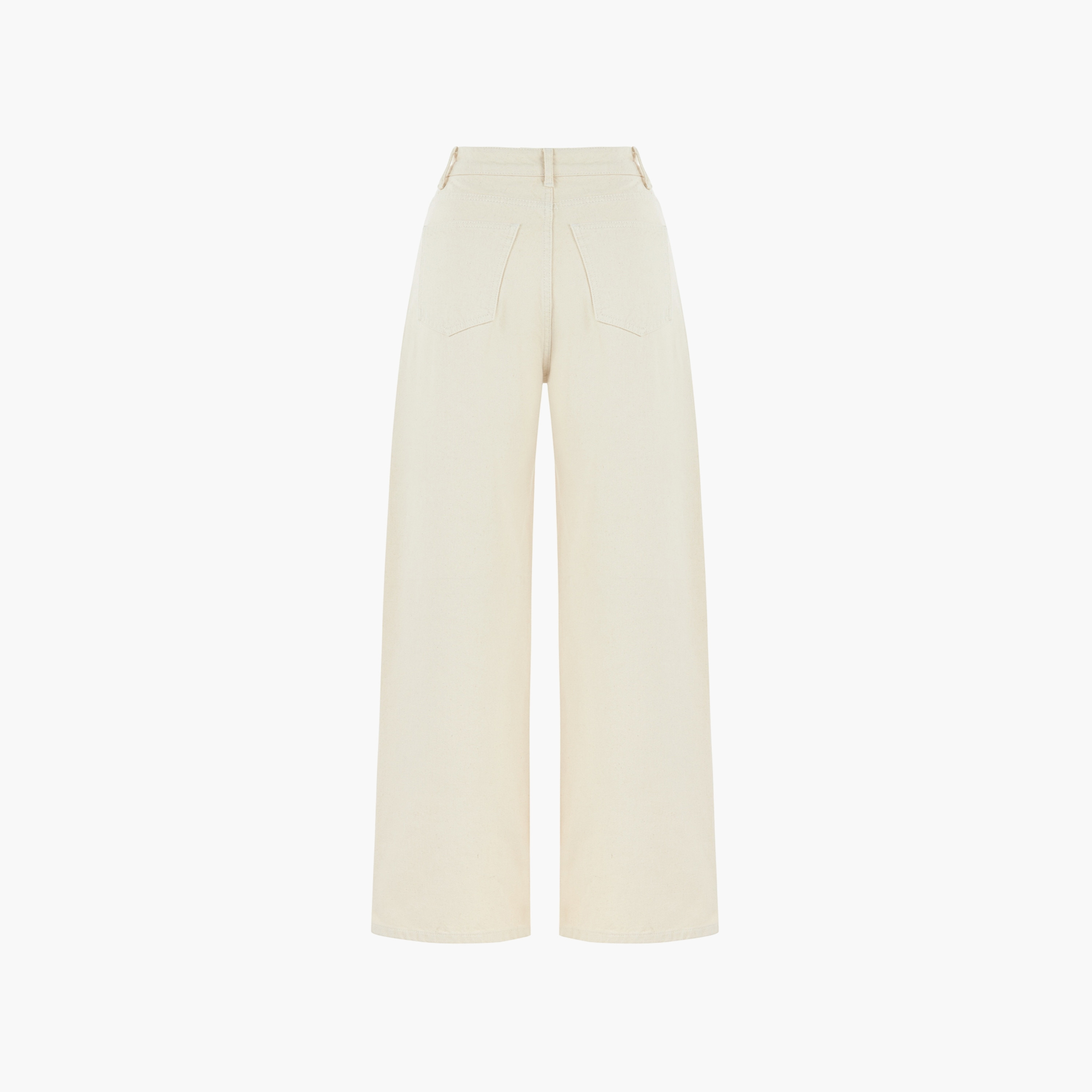 Nocturne Cream Wide Leg Women's Jeans-women-clothing-bottoms-jeans-image-6